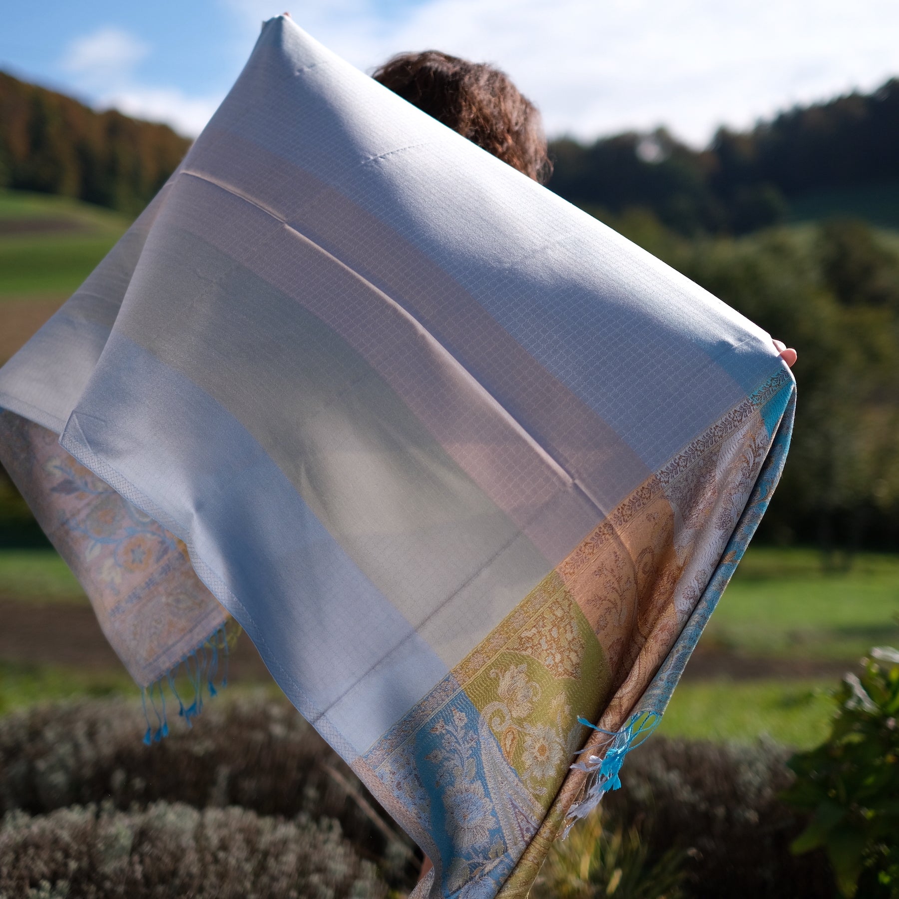 Sciarpa da meditazione Elementi di seta di gelso