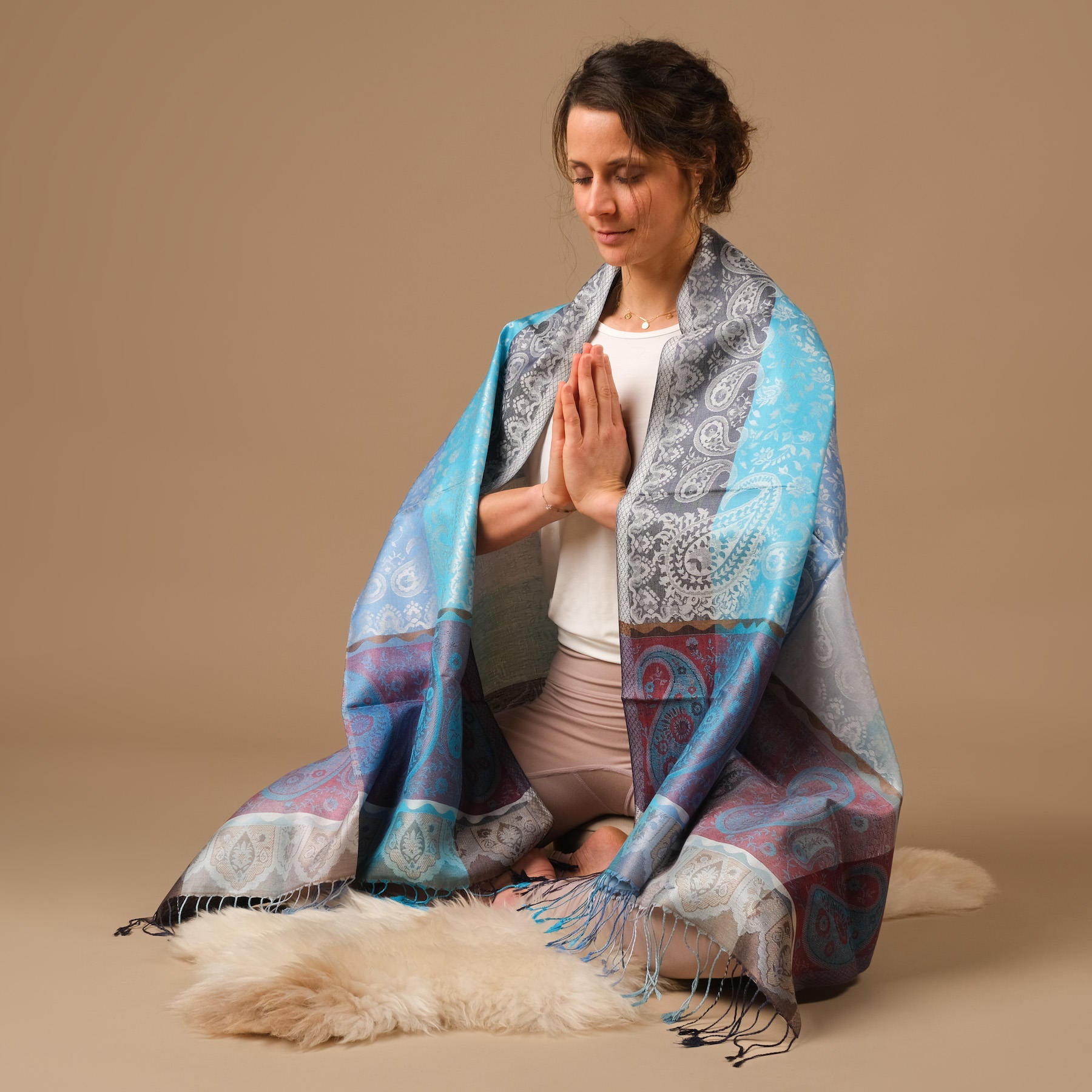 Sciarpa da meditazione in seta Reef