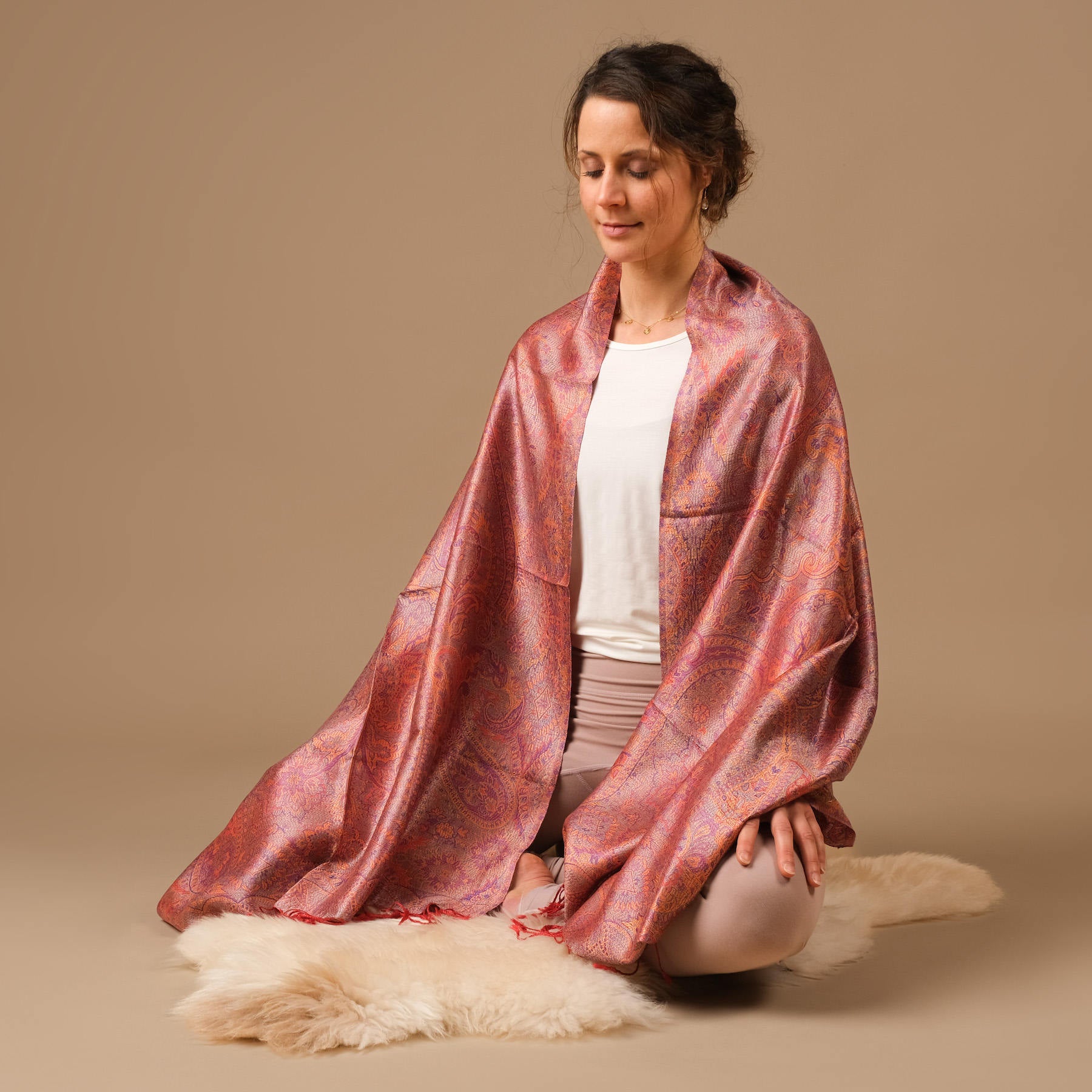Scialle da meditazione 100% seta (gelso) Serena