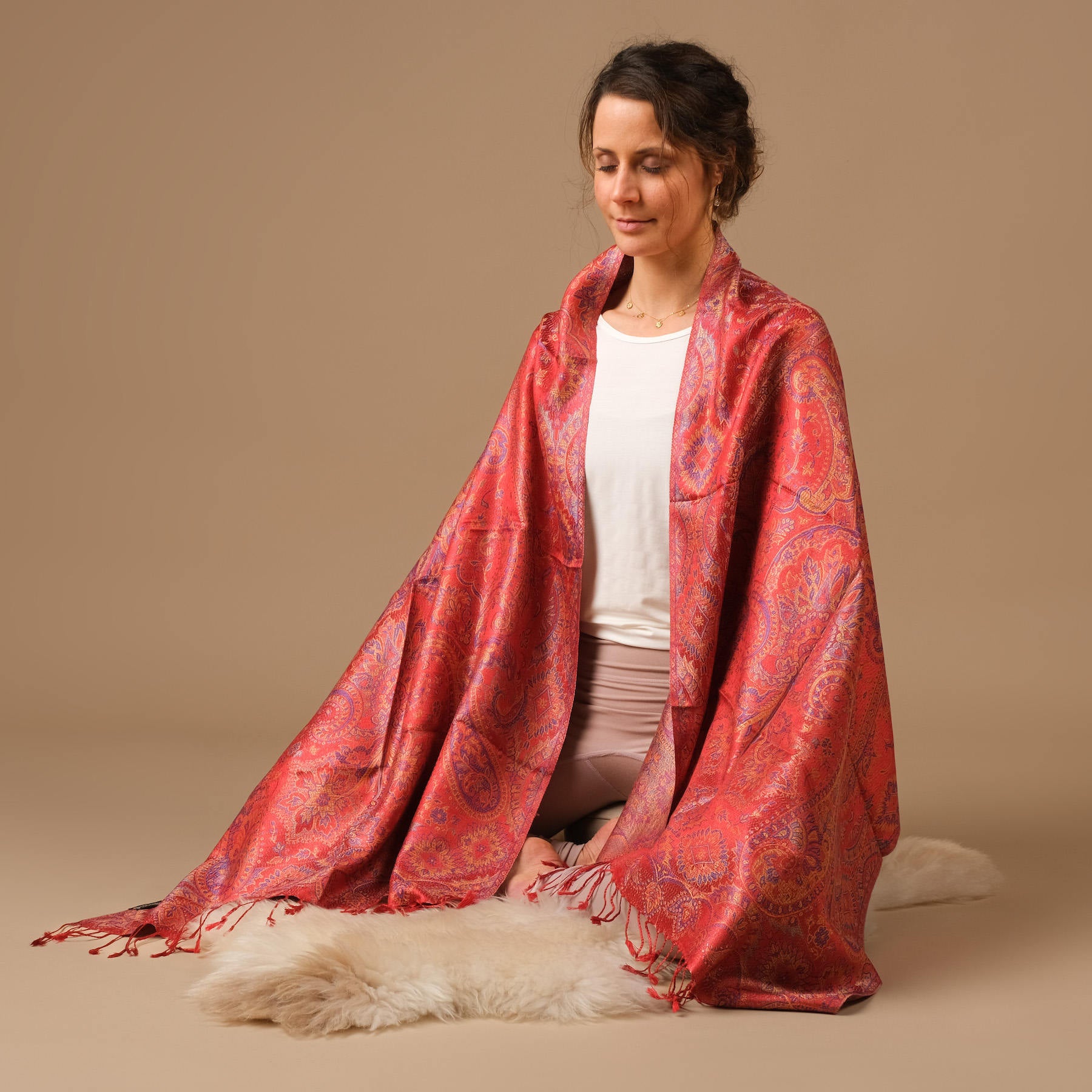 Scialle da meditazione 100% seta (gelso) Serena