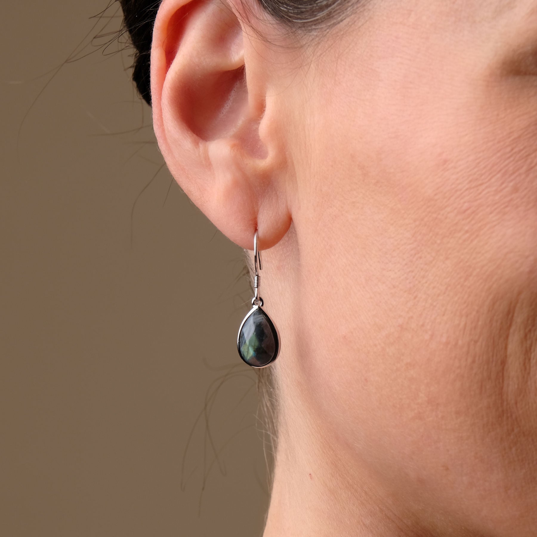 Orecchini Labradorite argento Gioielli Yoga