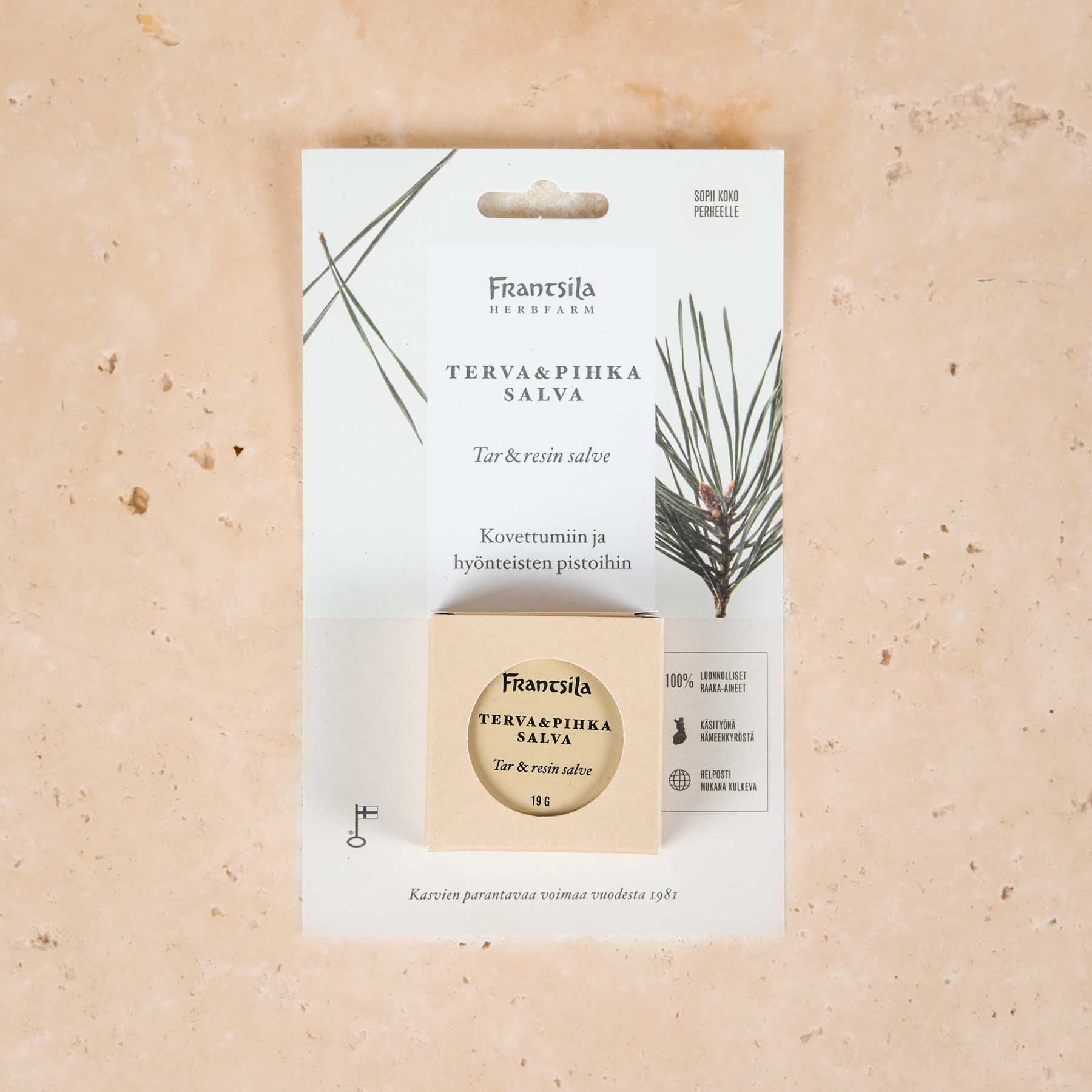 Unguento a base di catrame e resina, i migliori cosmetici naturali di Frantsila