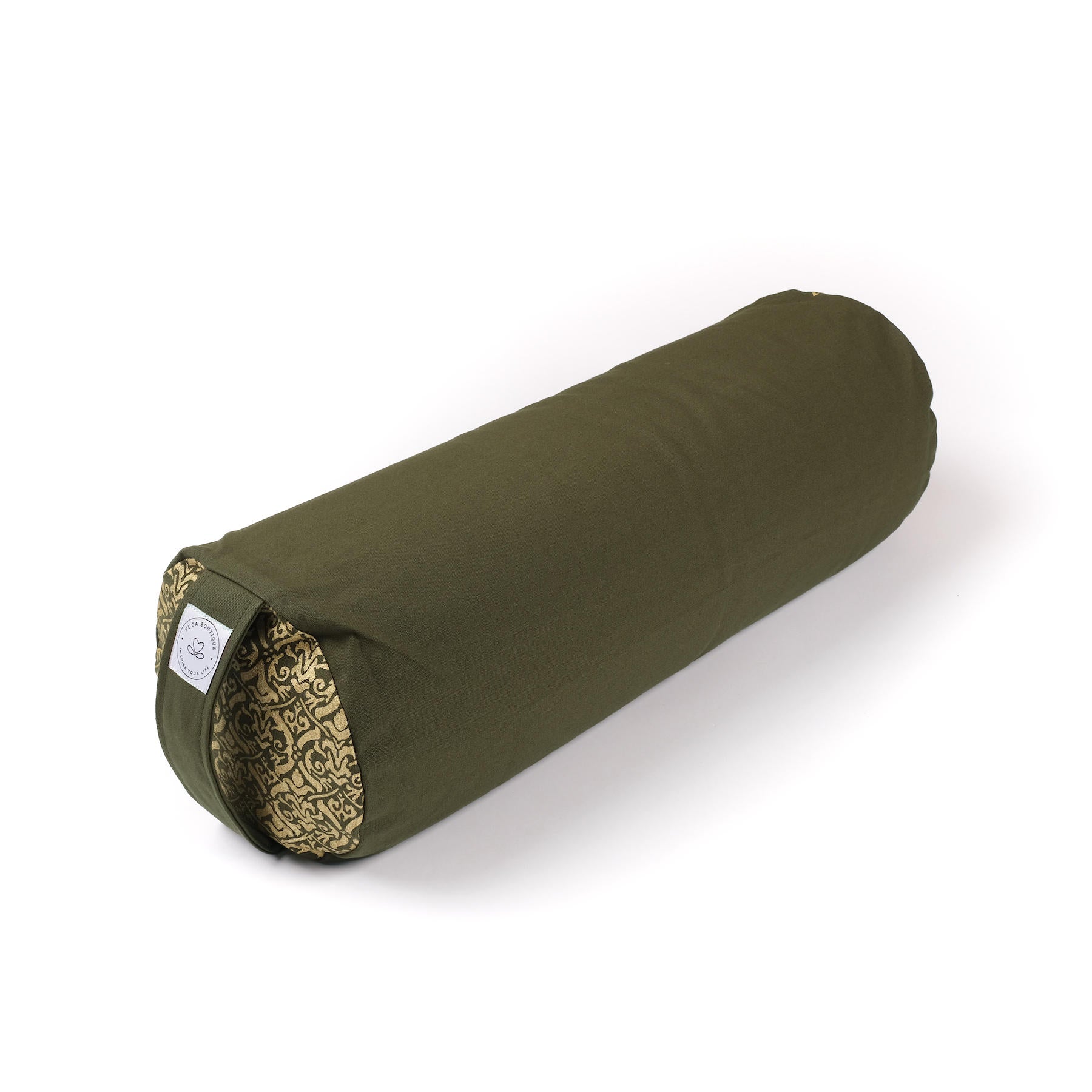 Cuscino yoga Taj Mahal in cotone organico verde oliva