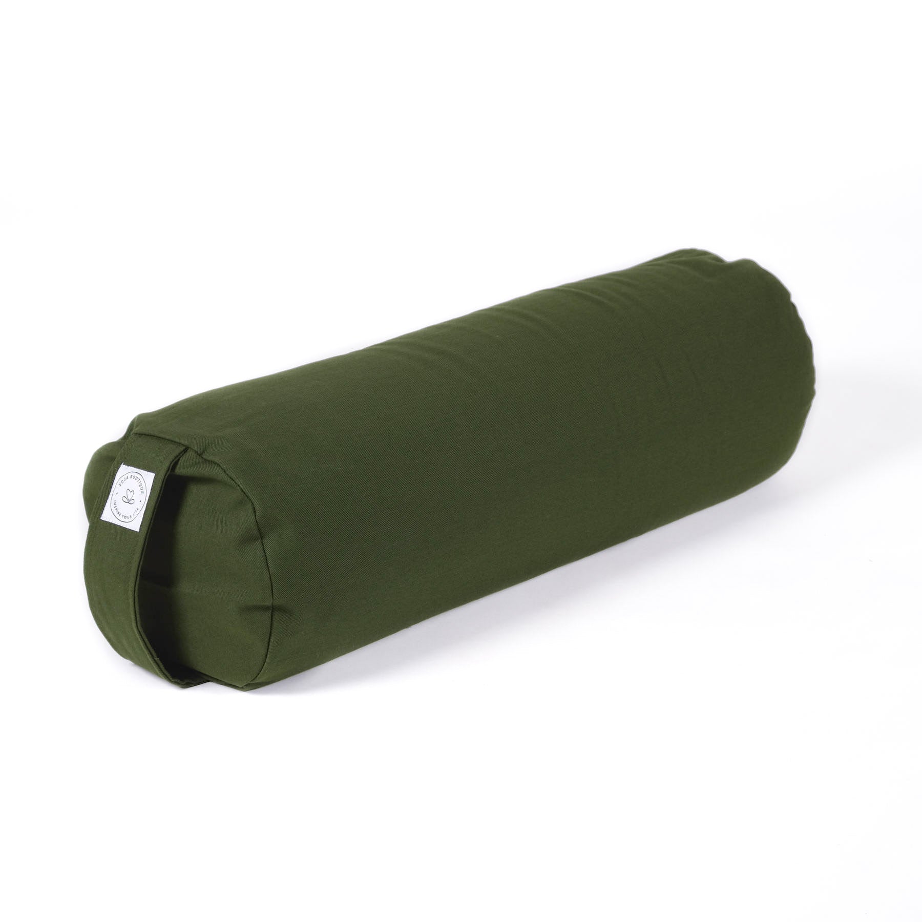 Cuscino yoga in cotone uni verde oliva