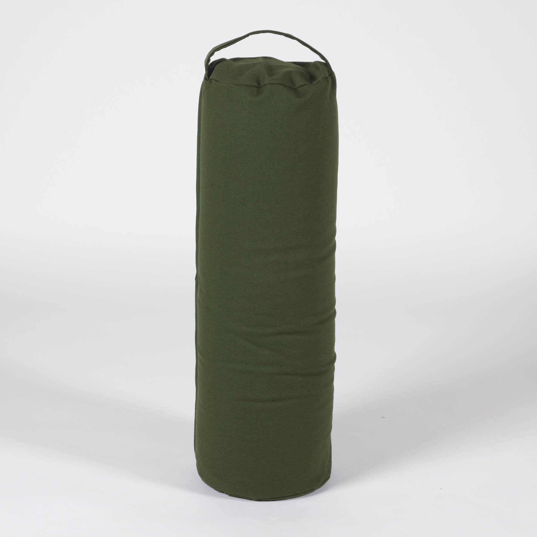 Cuscino yoga in cotone uni verde oliva