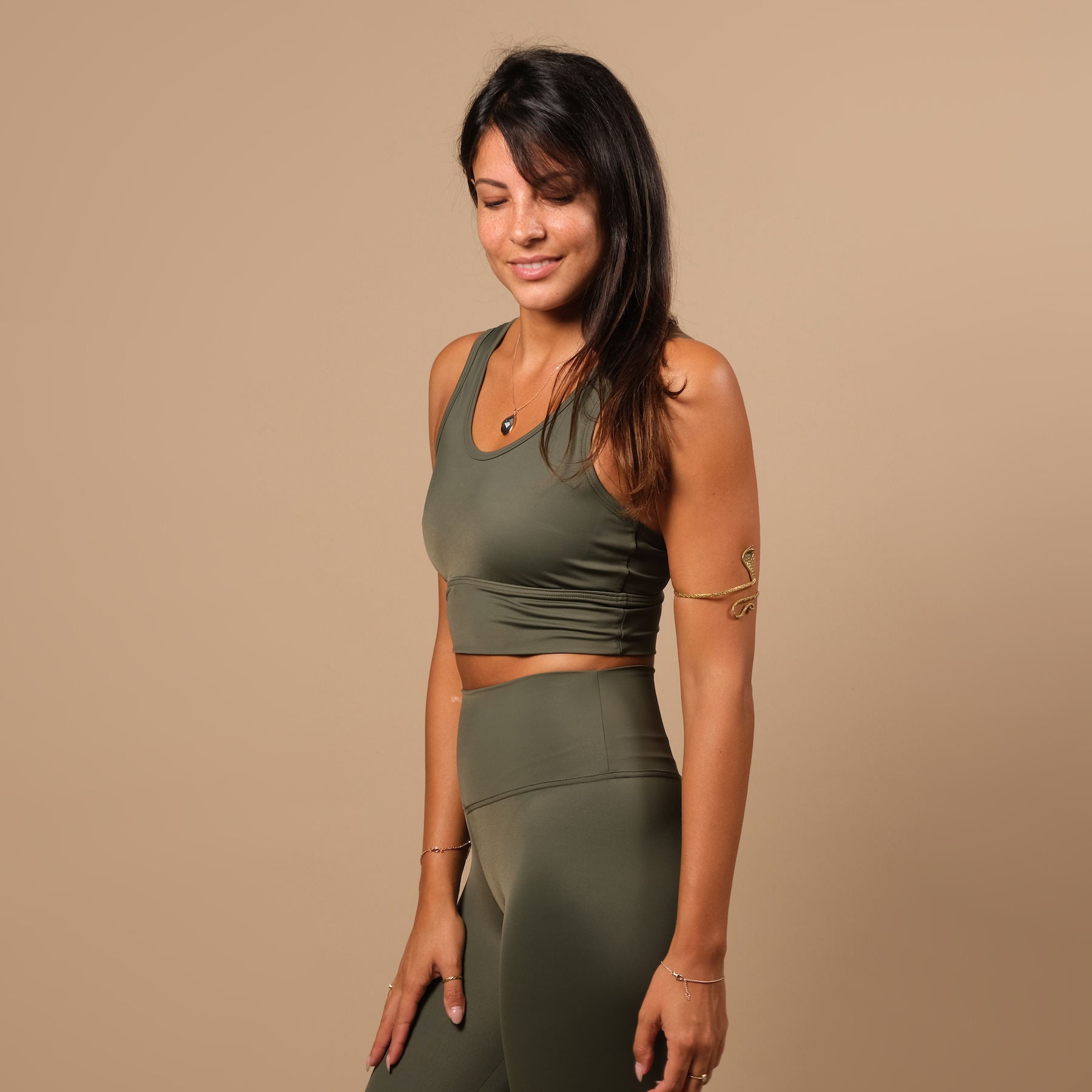 Top Yoga Eco Mare oliva
