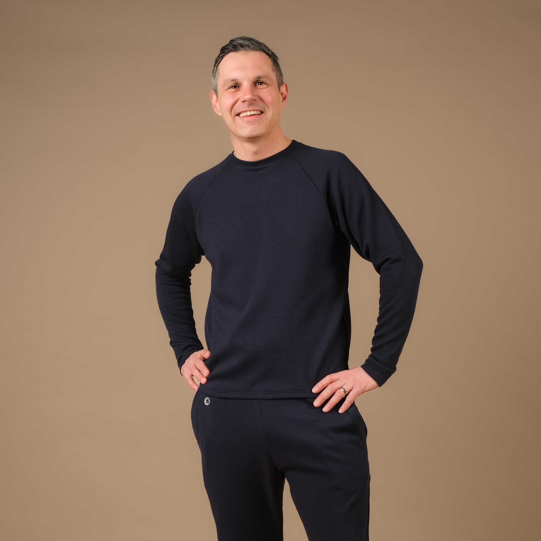 Felpa yoga unisex Cosy navy