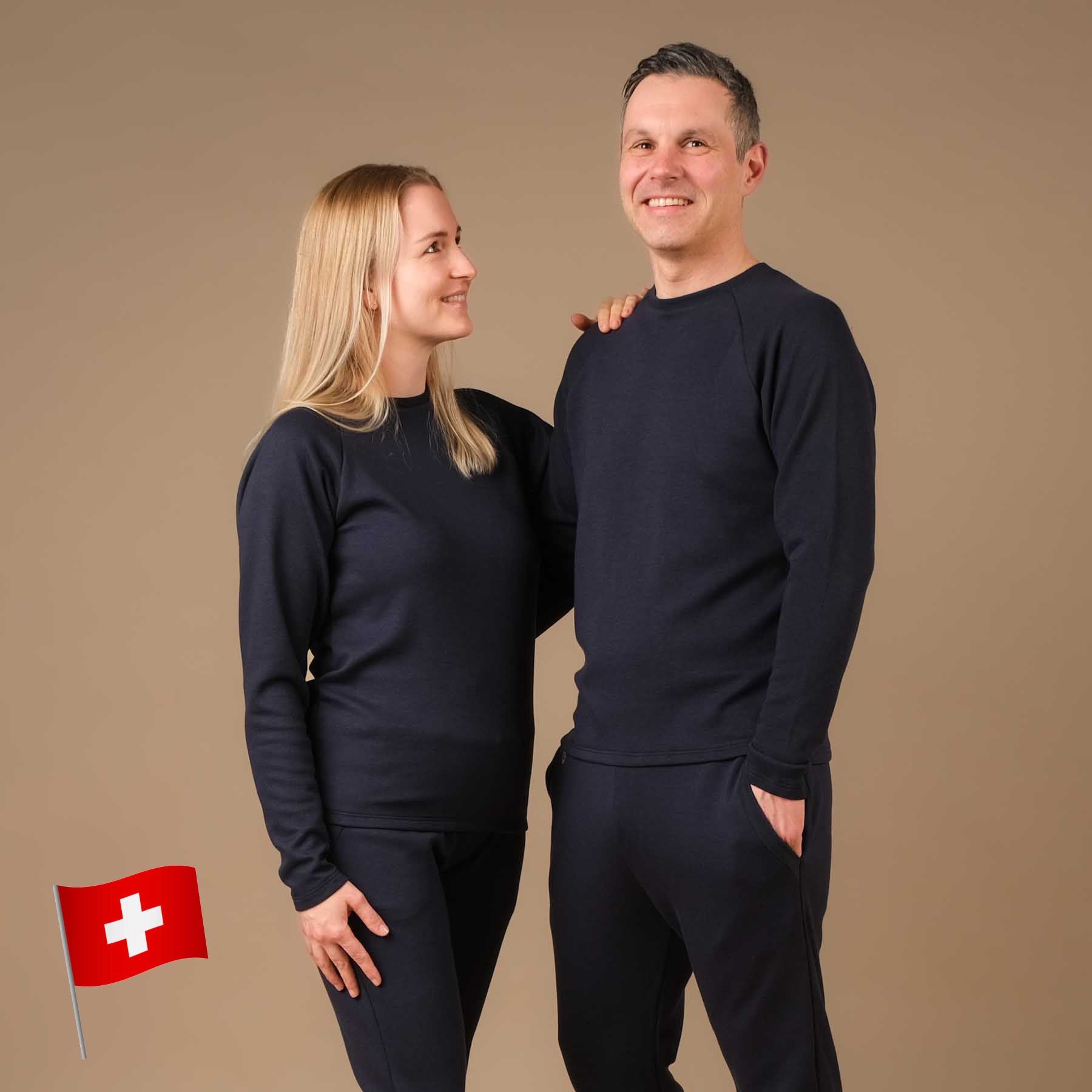 Felpa yoga unisex Cosy navy