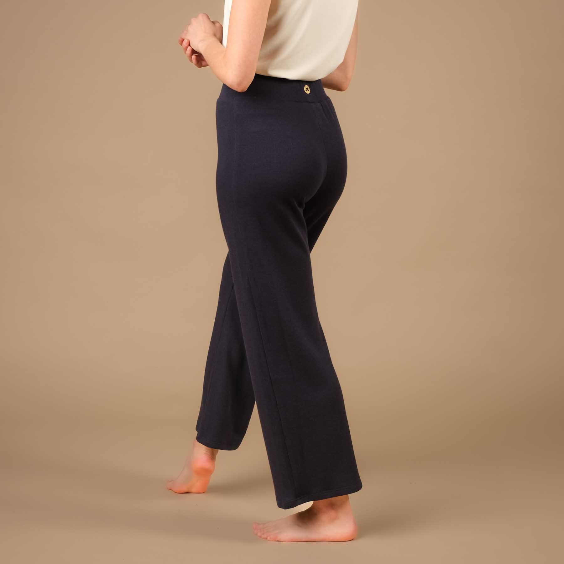 Pantaloni Yoga Culotte a gamba larga Cosy navy