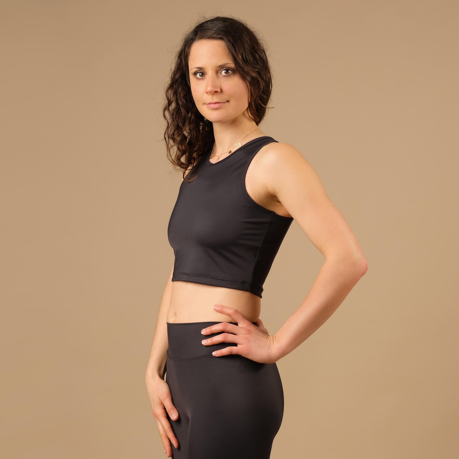 Yoga Crop Top Daniela Eco Mare espresso