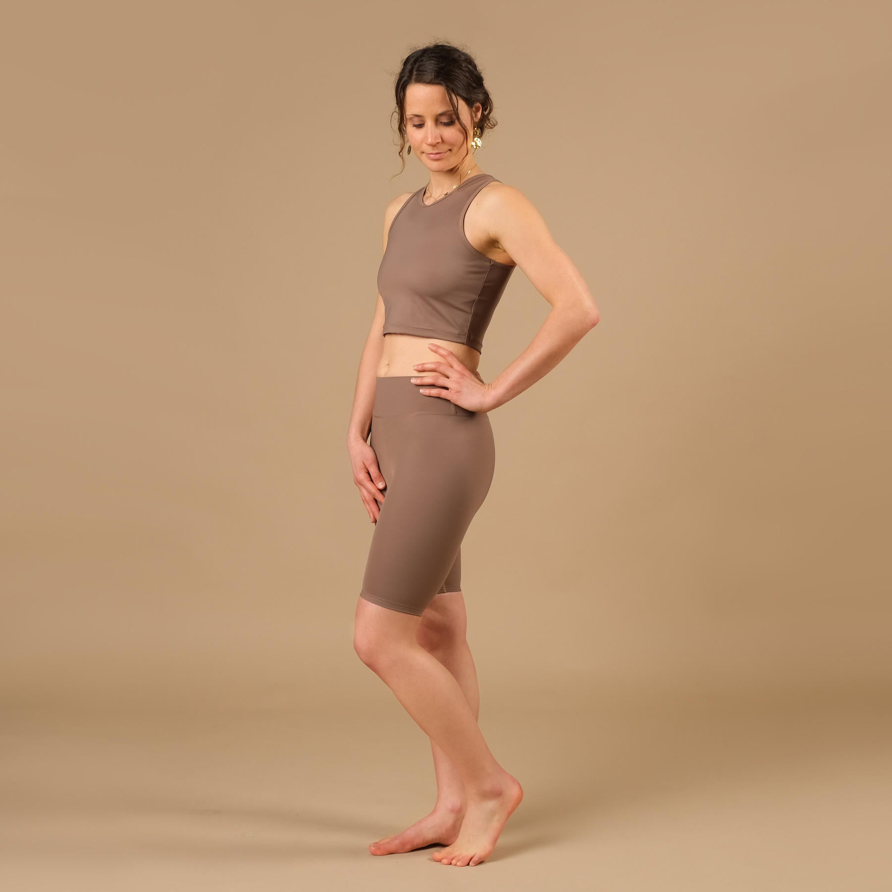 Yoga Crop Top Daniela Eco Mare sabbia