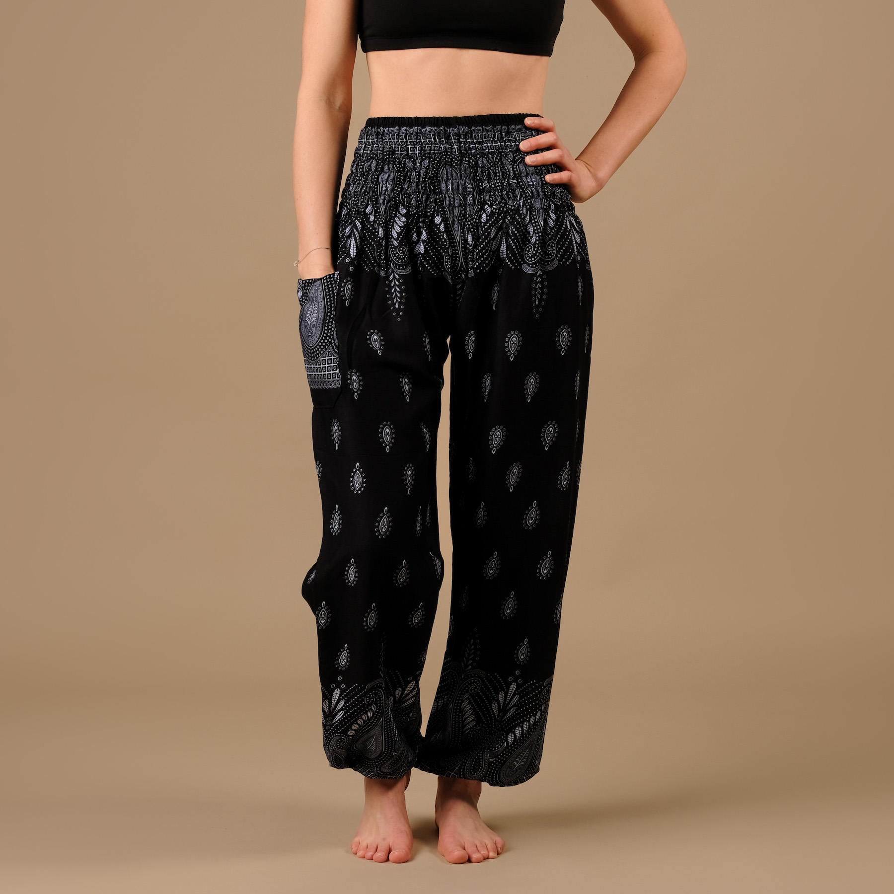 Pantaloni Yoga Harem Bliss nero