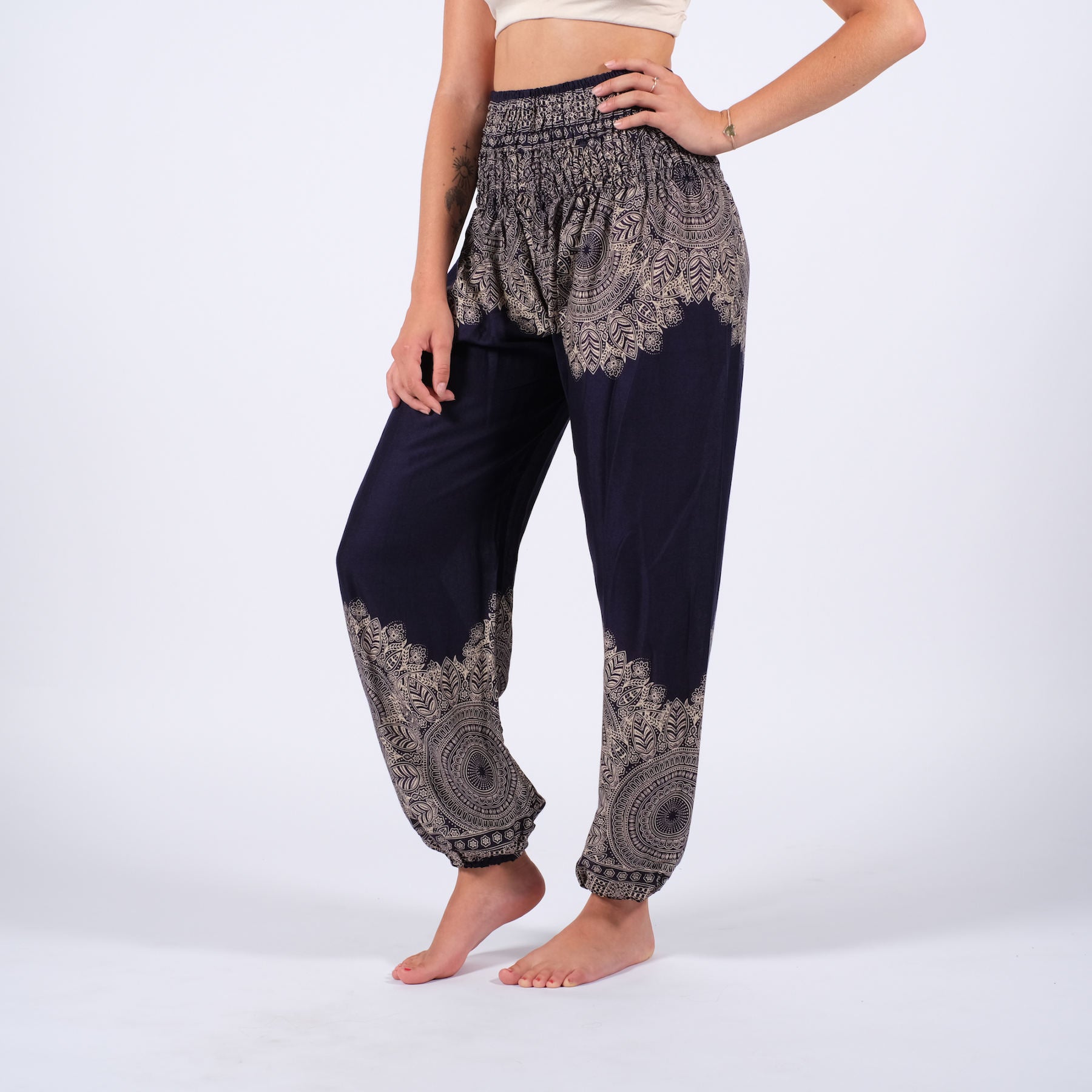 Pantaloni harem yoga Boho navy