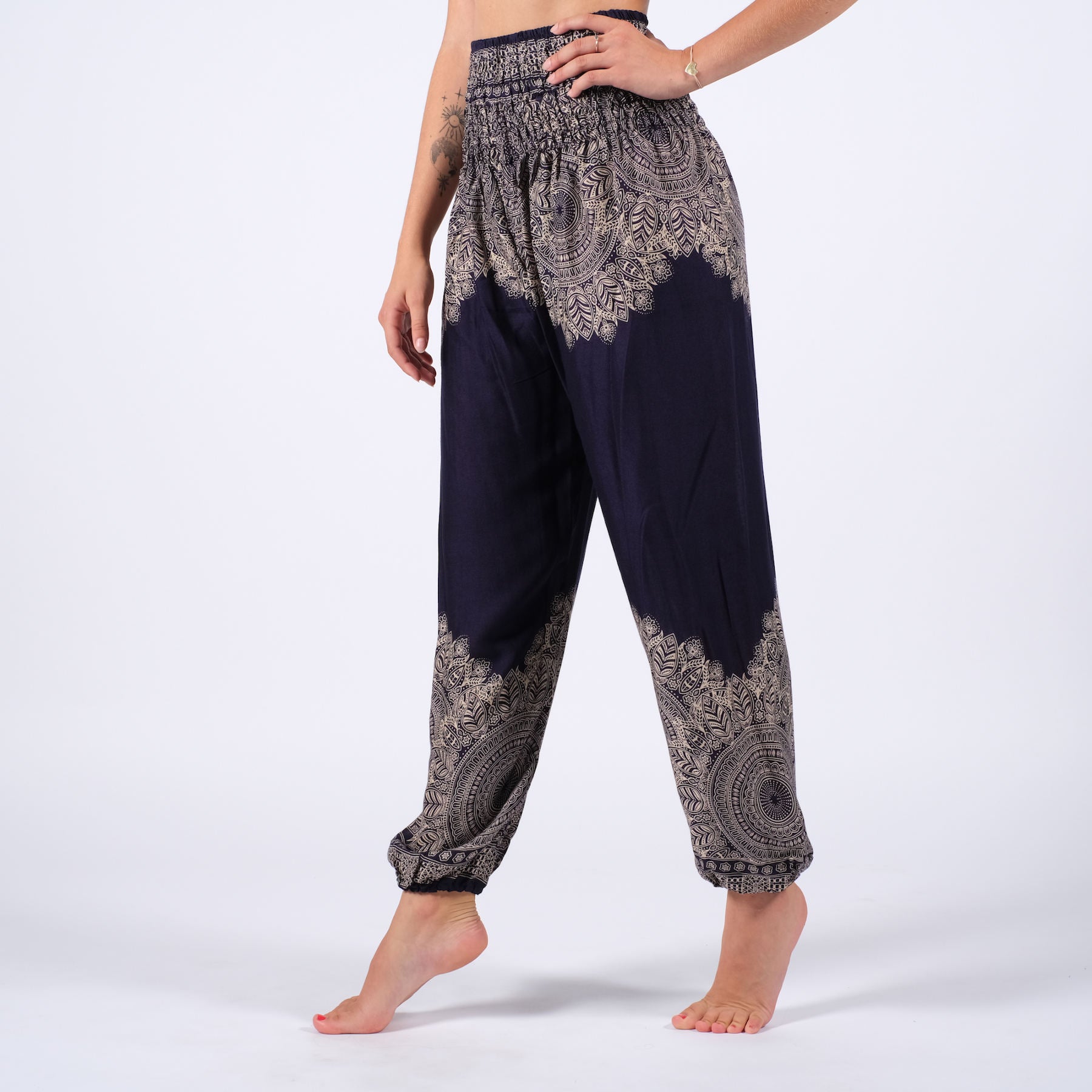 Pantaloni harem yoga Boho navy