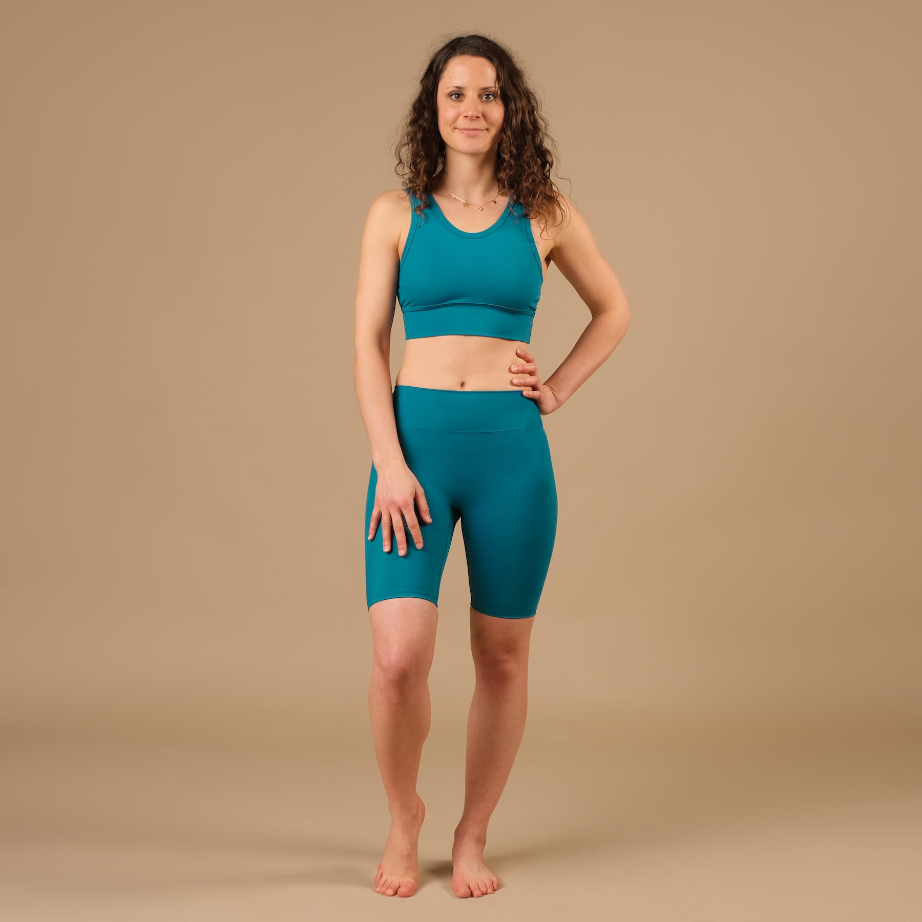 Pantaloncini da ciclista Yoga Eco Mare acqua