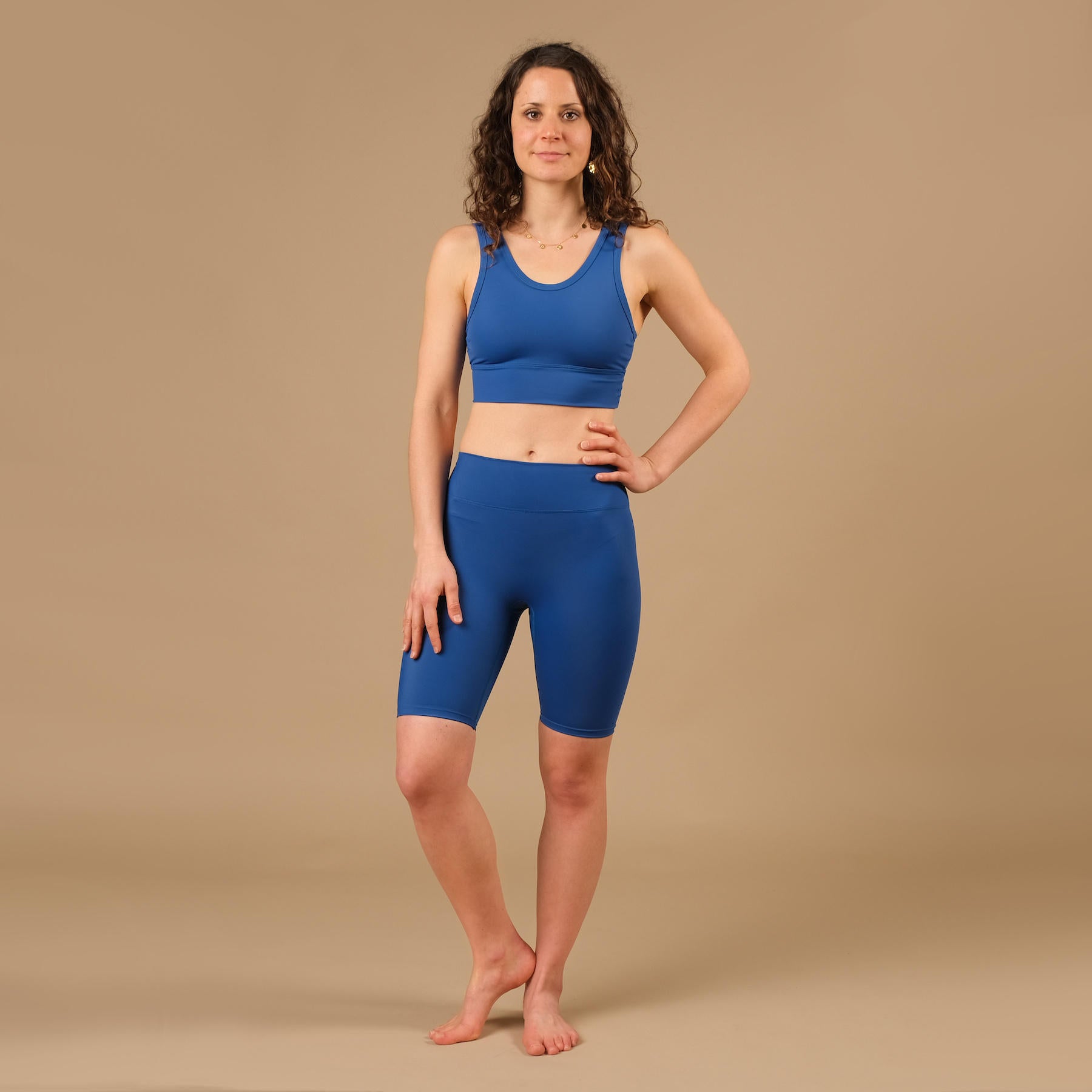 Pantaloncini biker Eco Mare blu