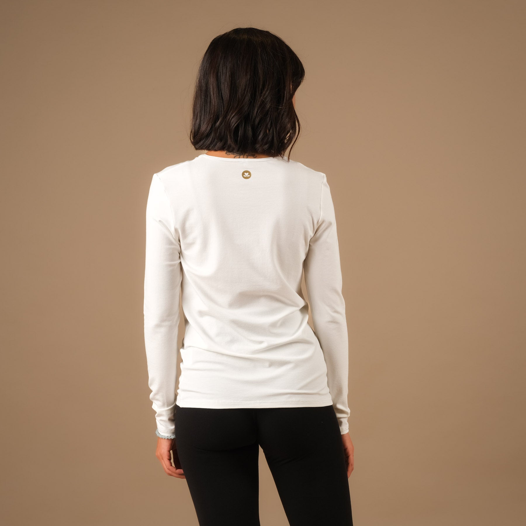 Camicia Yoga Classy a maniche lunghe bianca