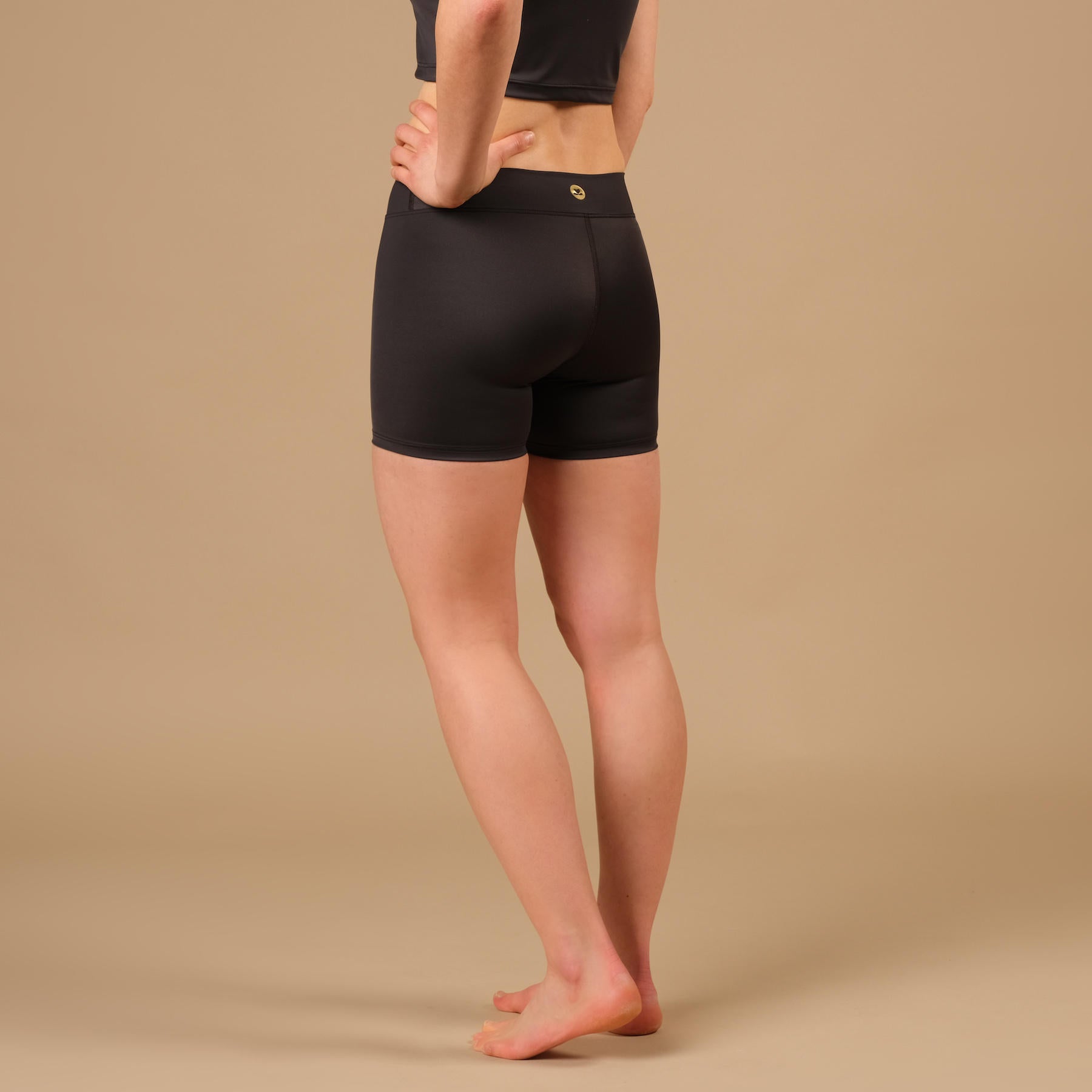 Pantaloncini da yoga Eco Mare Econyl espresso