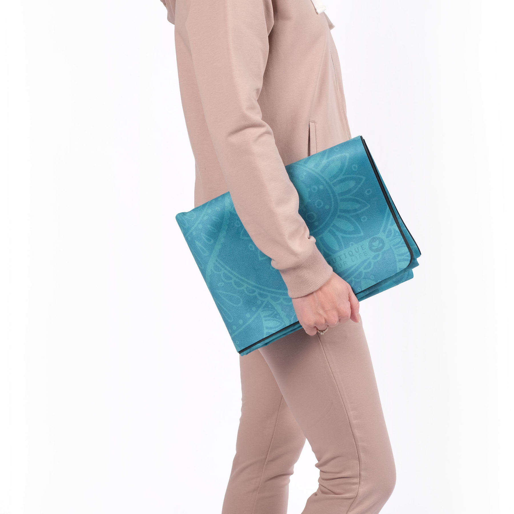 Tappetino da viaggio - Asciugamano da yoga Mandala turchese