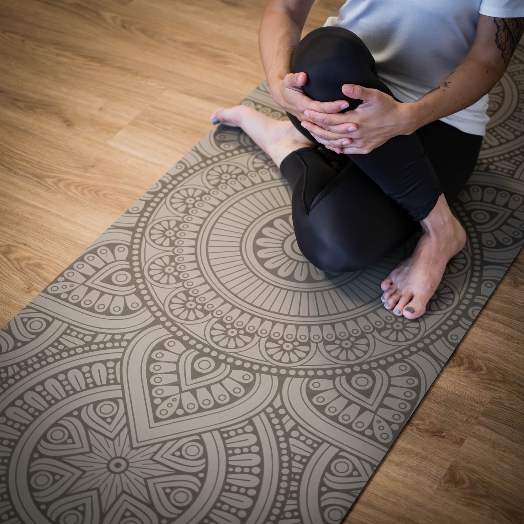 Tappetino da yoga SuperGrip 2.0 Mandala molto antiscivolo sabbia