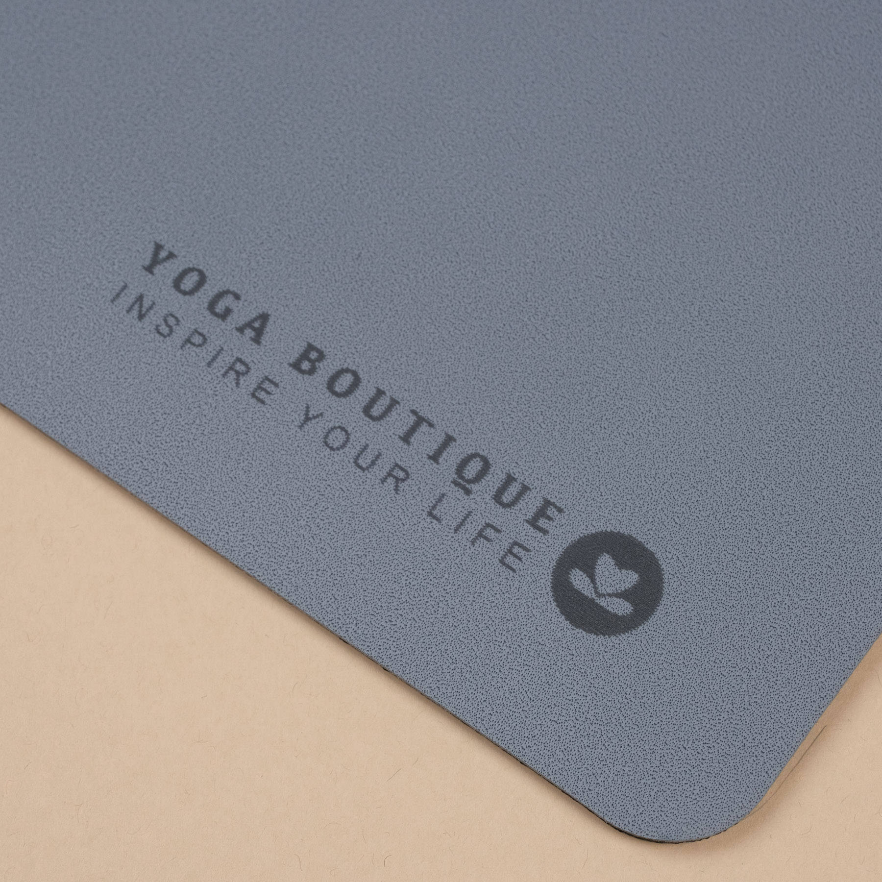 Tappetino yoga SuperGrip 2.0 Moon grigio-blu con linee guida per un corretto allineamento
