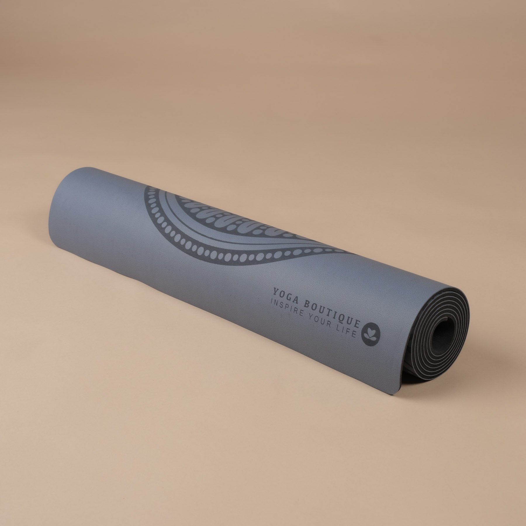 Tappetino yoga SuperGrip 2.0 Mandala molto antiscivolo grigio blu