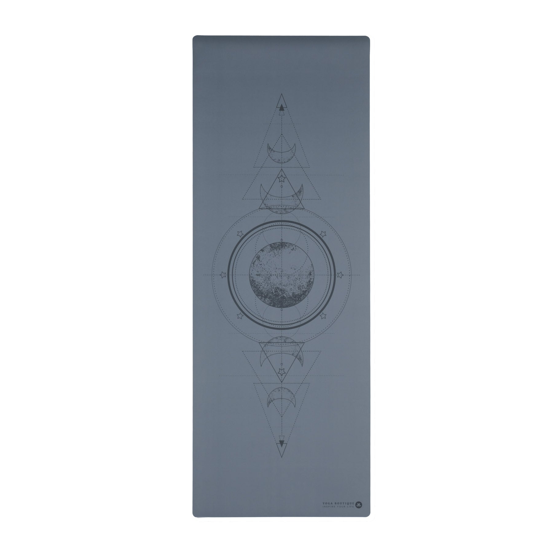 Tappetino yoga SuperGrip 2.0 Moon grigio-blu con linee guida per un corretto allineamento