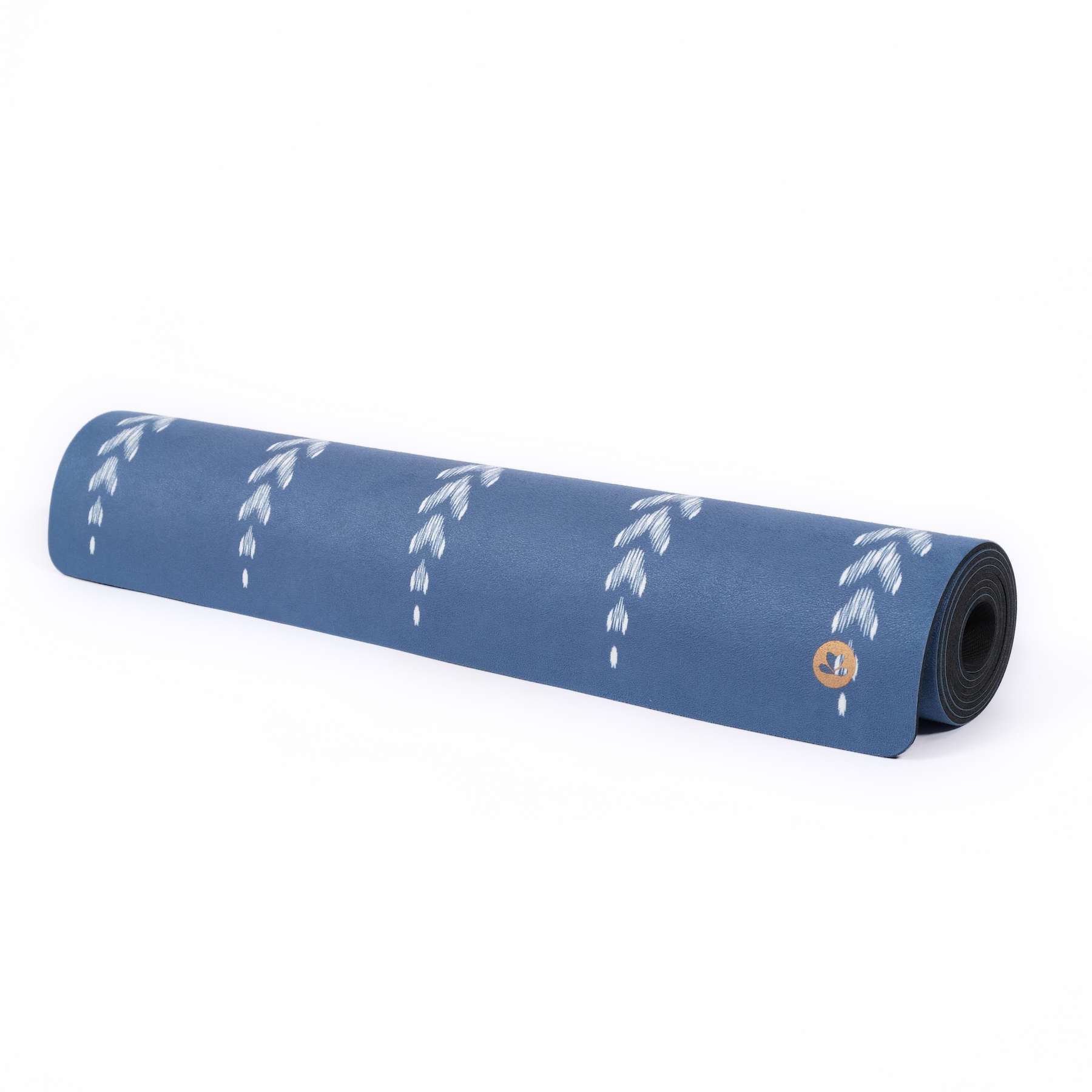 Tappetino yoga in velluto Fiore della Vita blu indaco