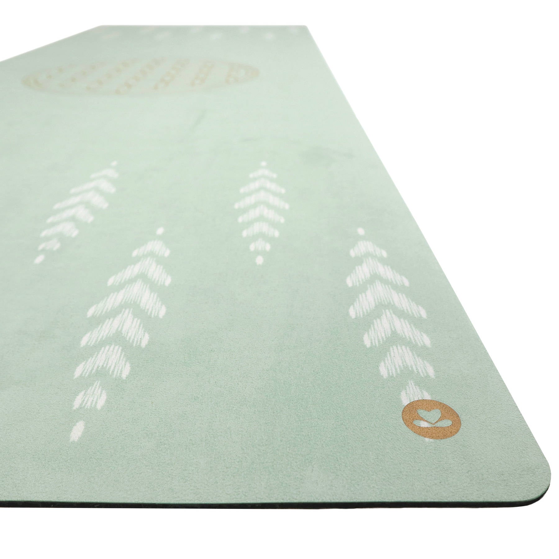 Tappetino yoga in velluto fiore della vita menta