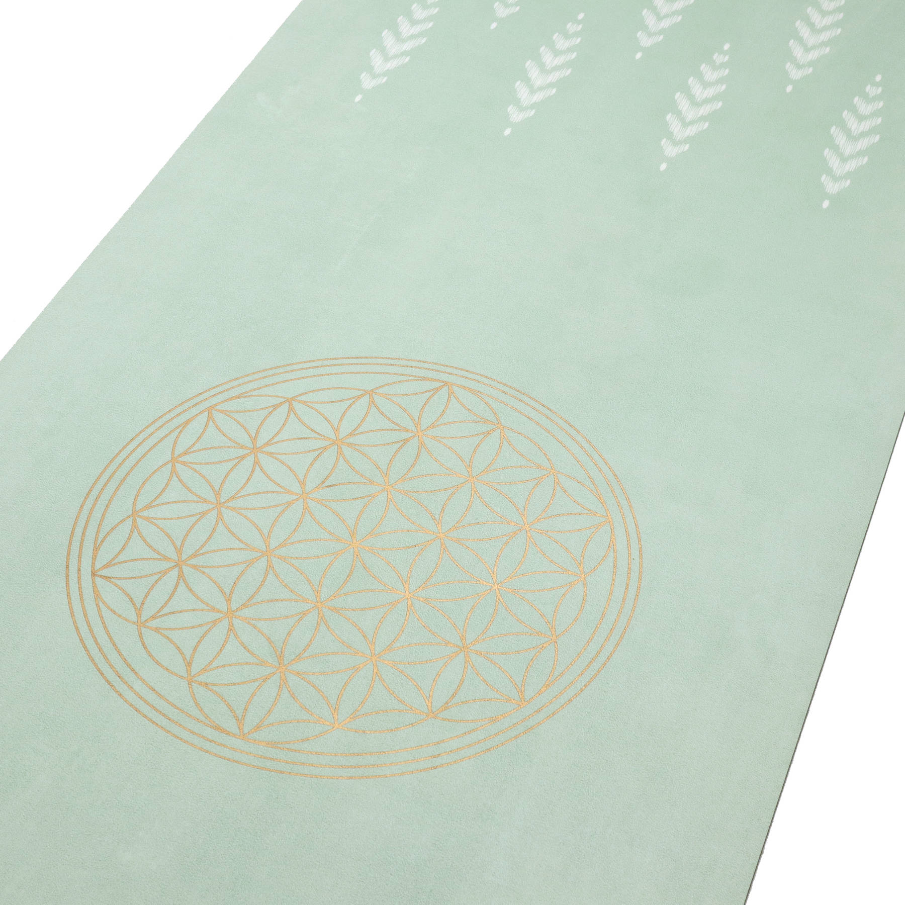 Tappetino yoga in velluto fiore della vita menta