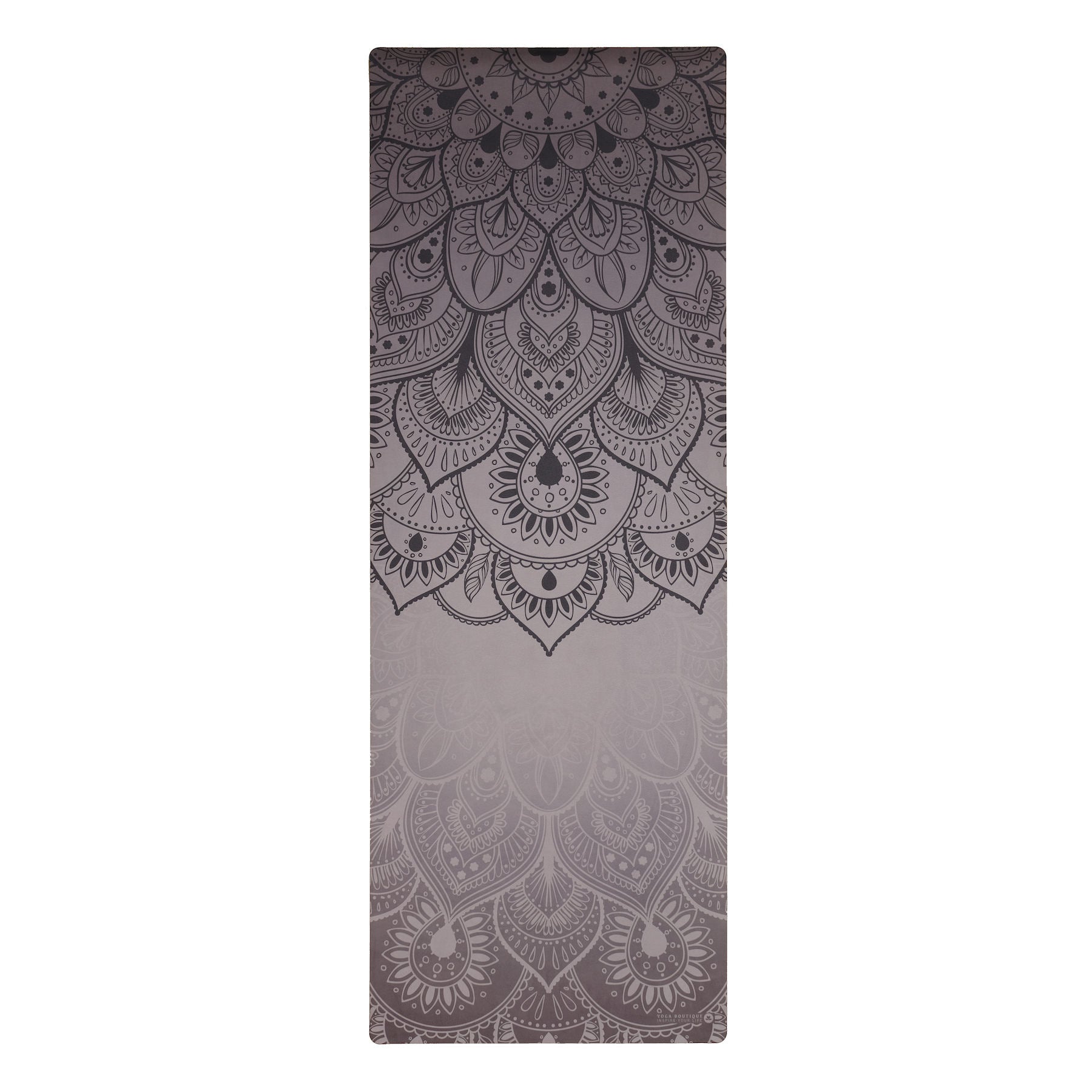 Tappetino yoga in velluto Mandala nero