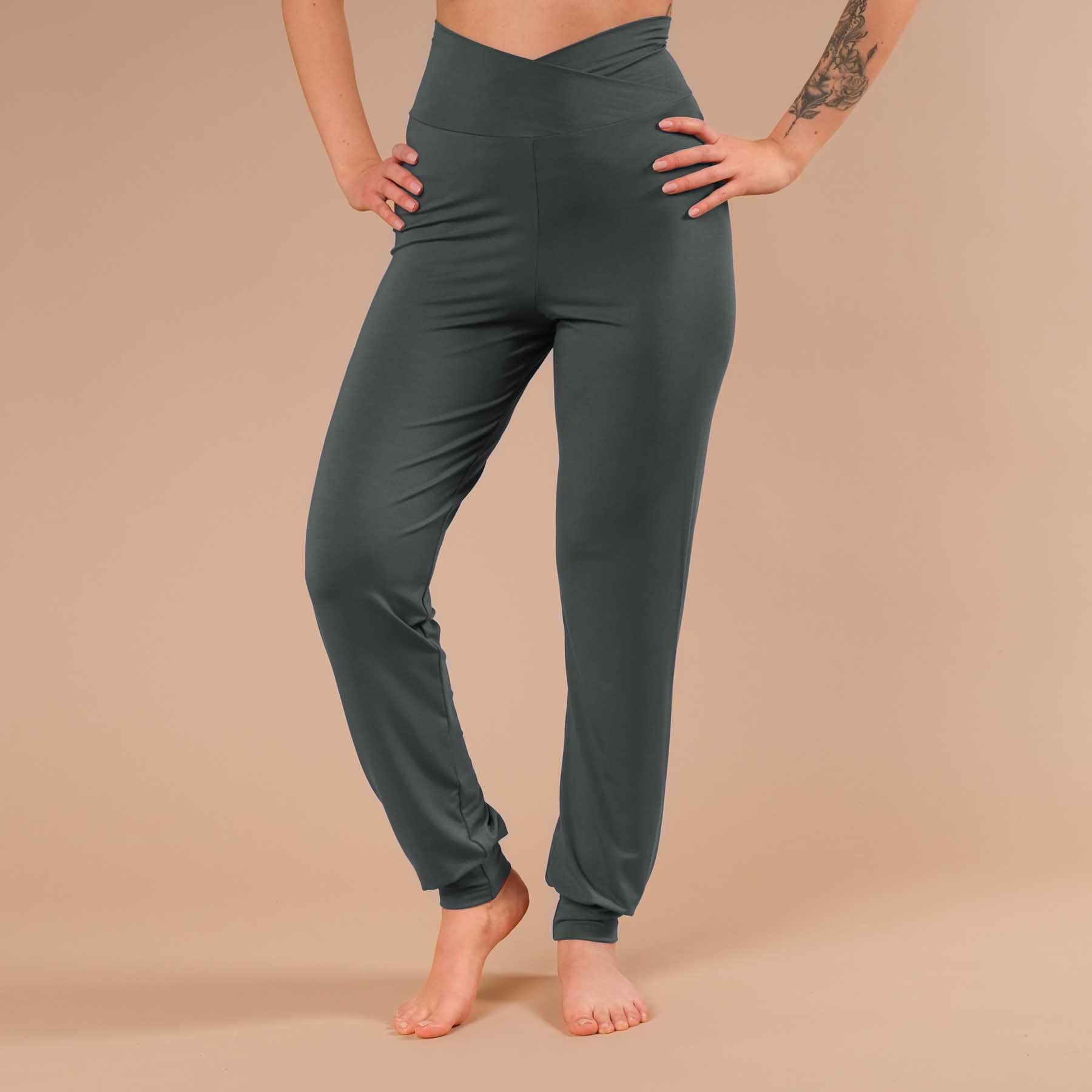 Pantaloni da yoga Viki pantaloni da yoga larghi smeraldo