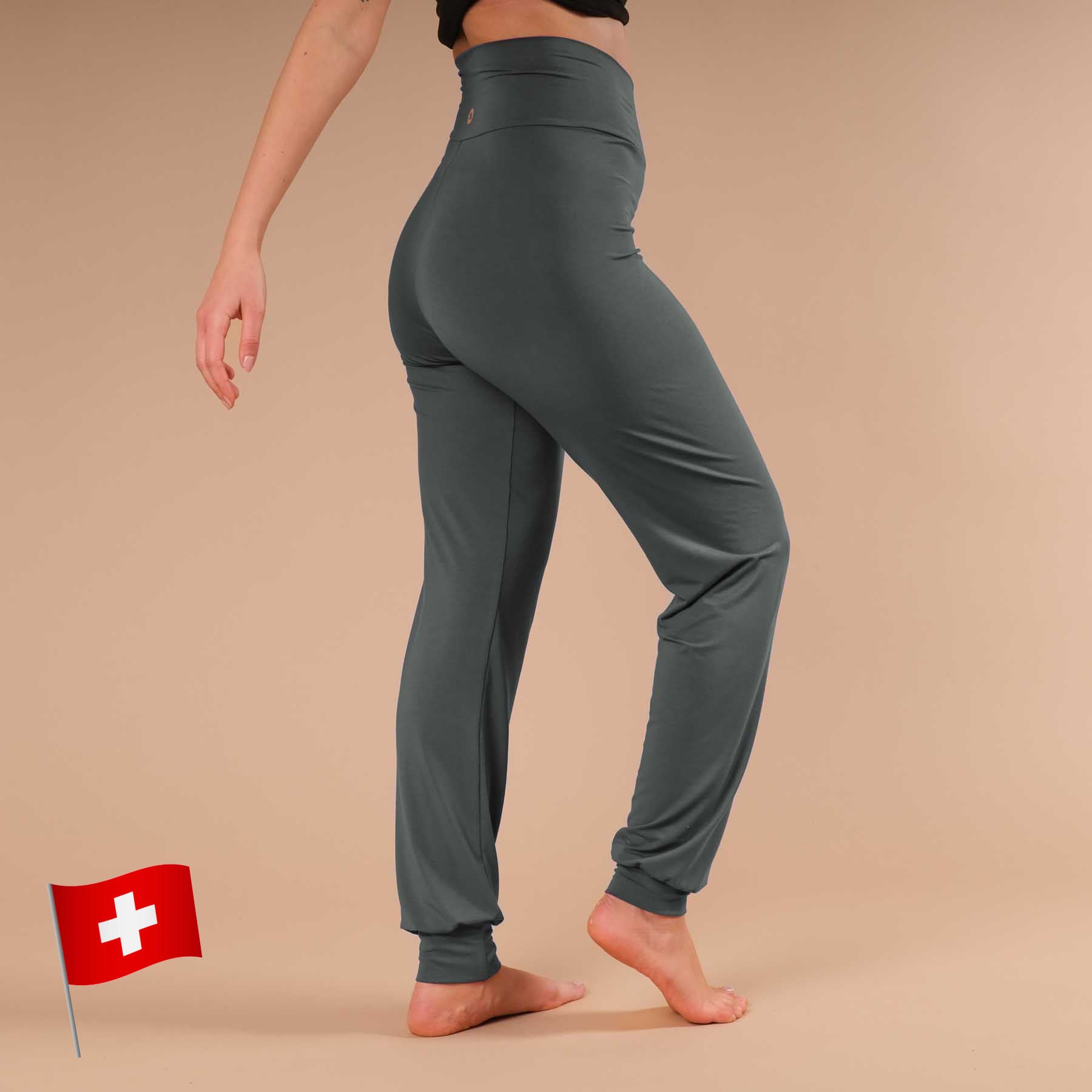 Pantaloni da yoga Viki pantaloni da yoga larghi smeraldo