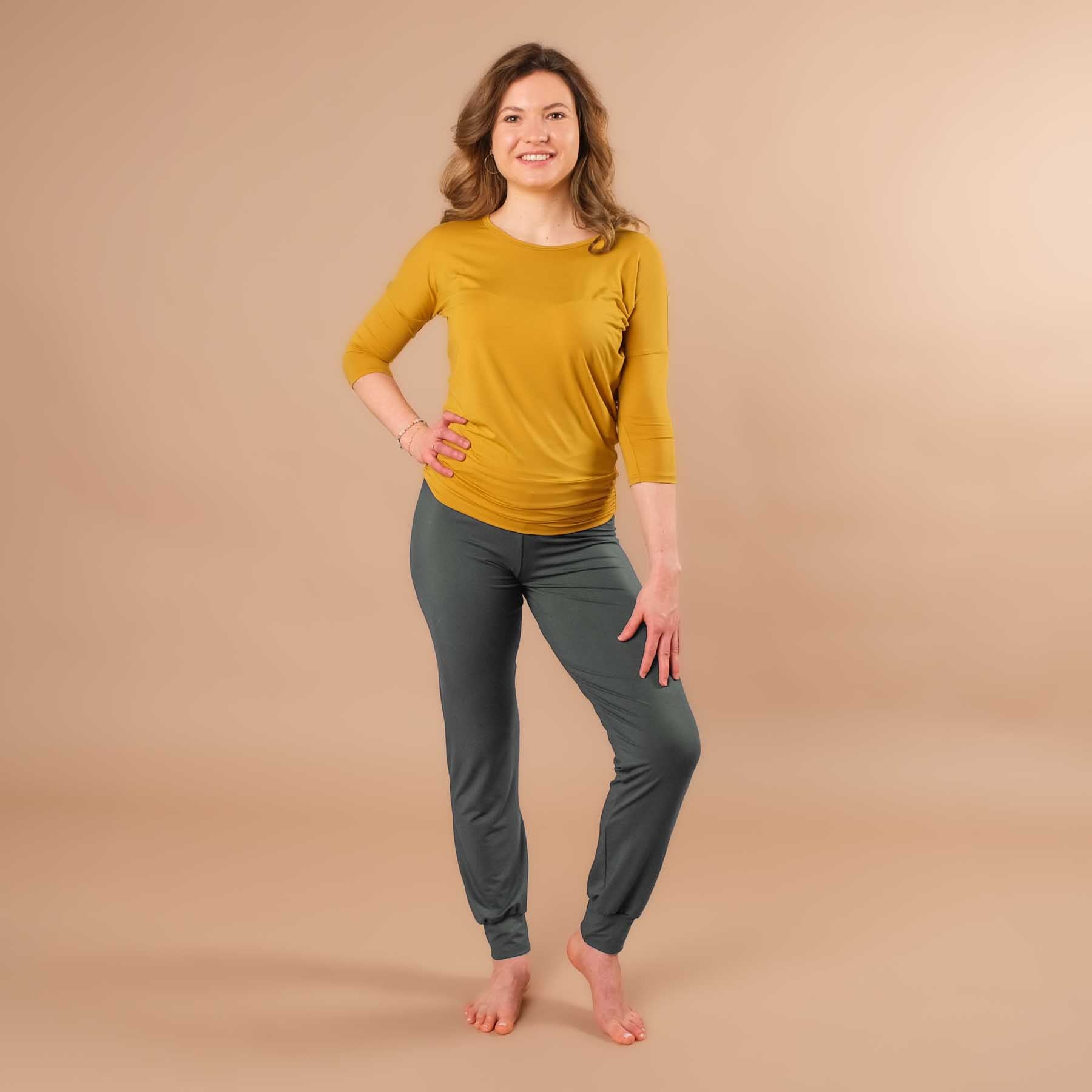 Pantaloni da yoga Viki pantaloni da yoga larghi smeraldo