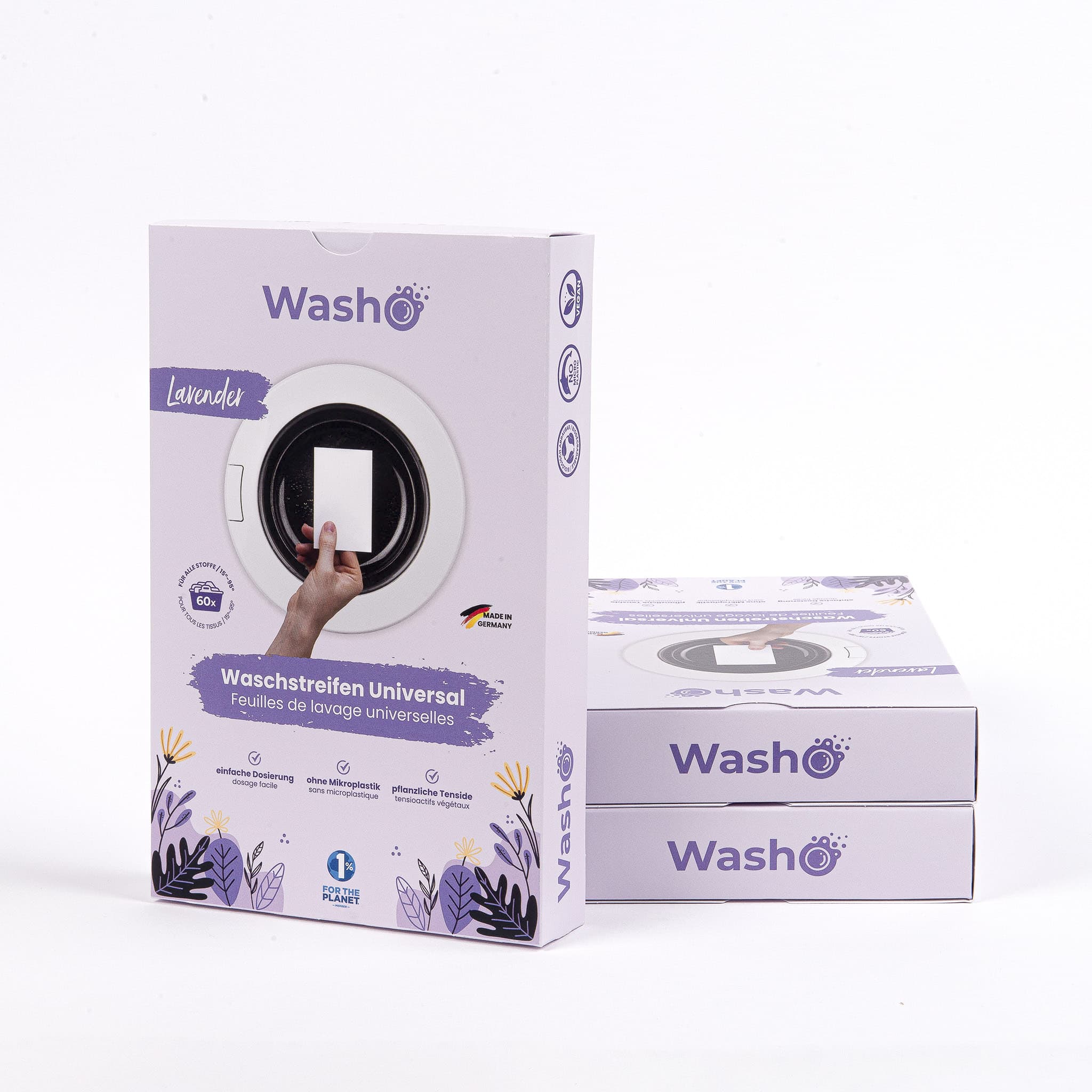 Washo strisce lavanti ecologiche alla lavanda set da 3