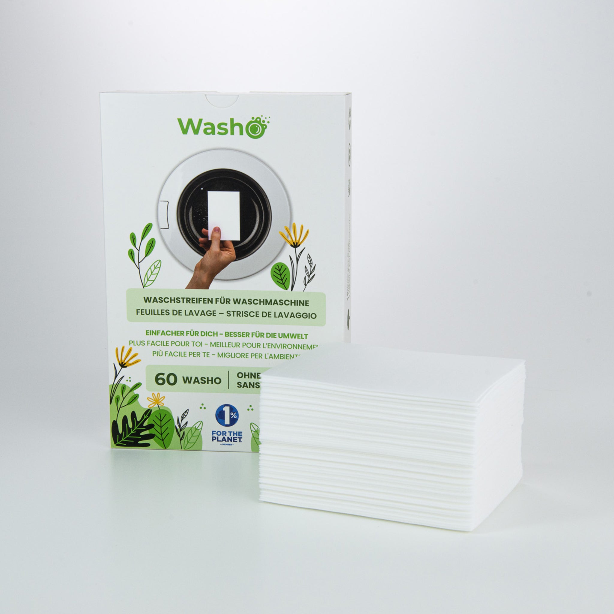 Strisce lavanti ecologiche Washo senza profumo singole