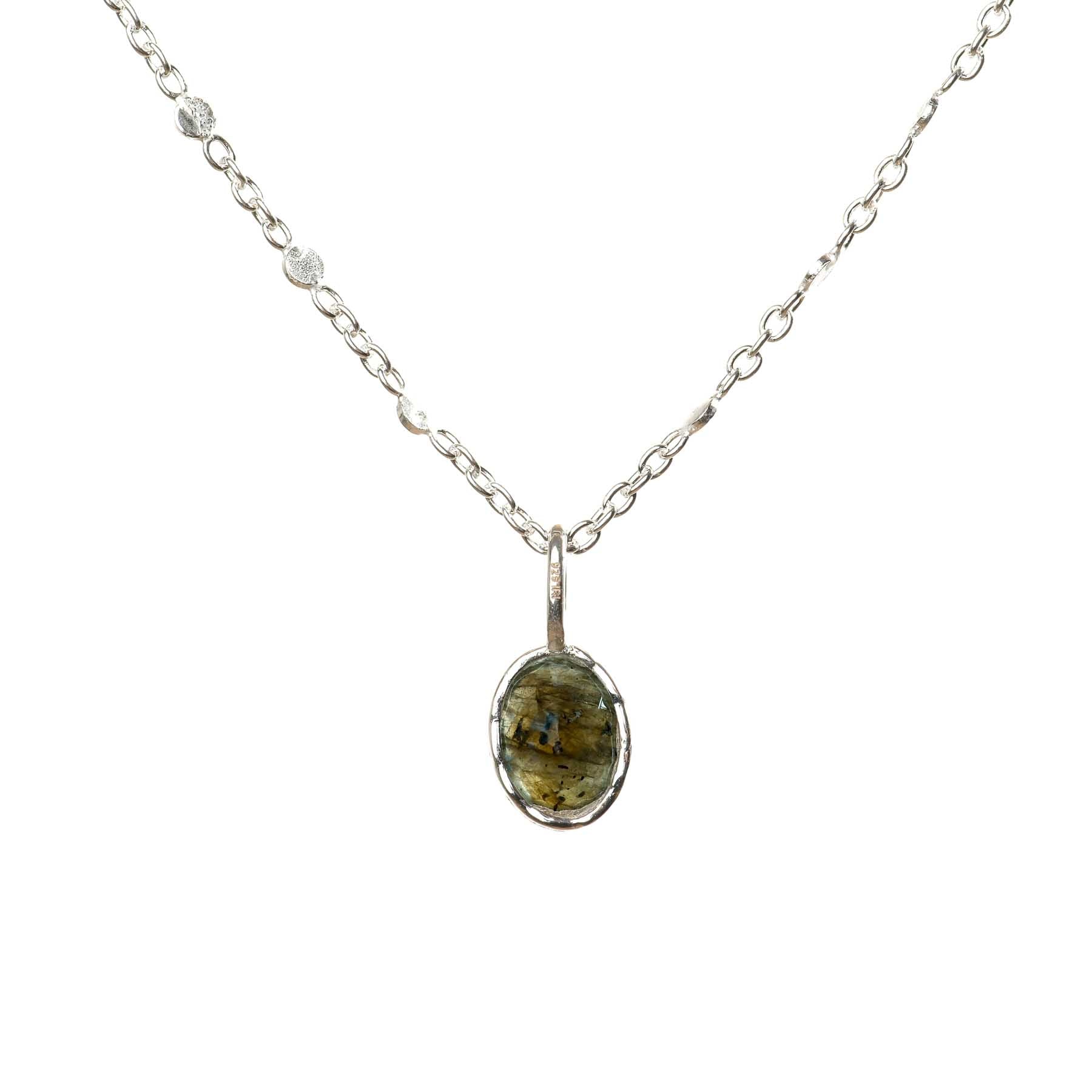 Collana in labradorite argento