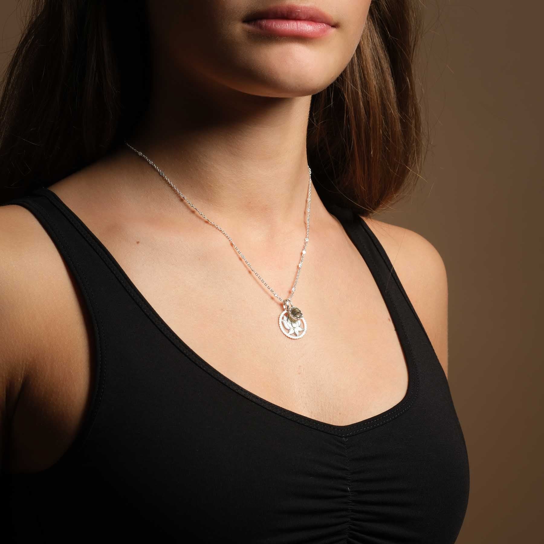 Collana in labradorite argento