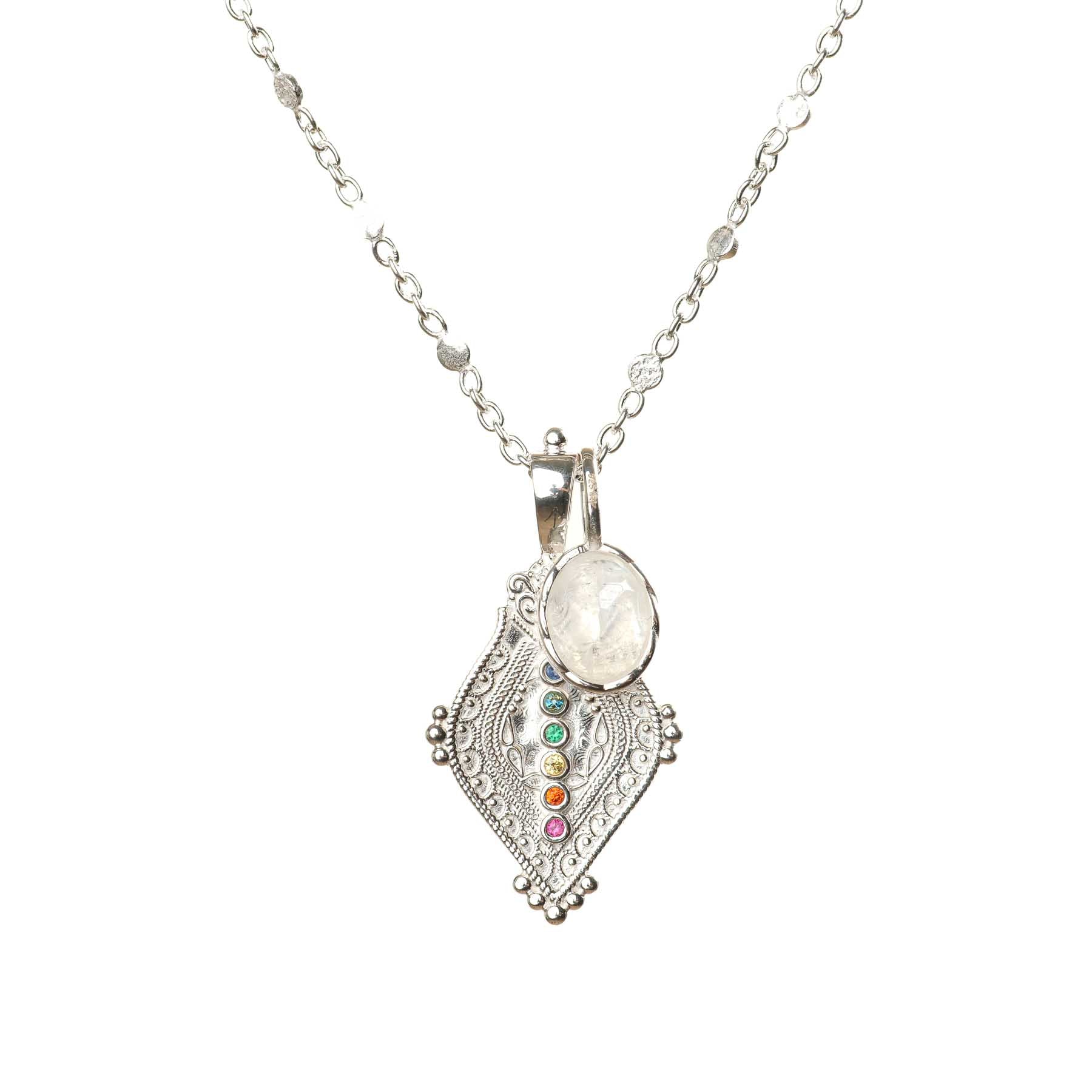 Collana con pietra di luna in argento