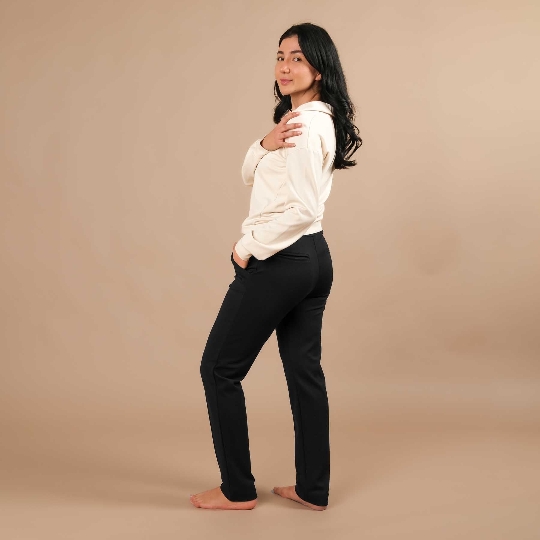 Elegante maglione business da donna - ideale per l'ufficio, la casa e i viaggi ecru