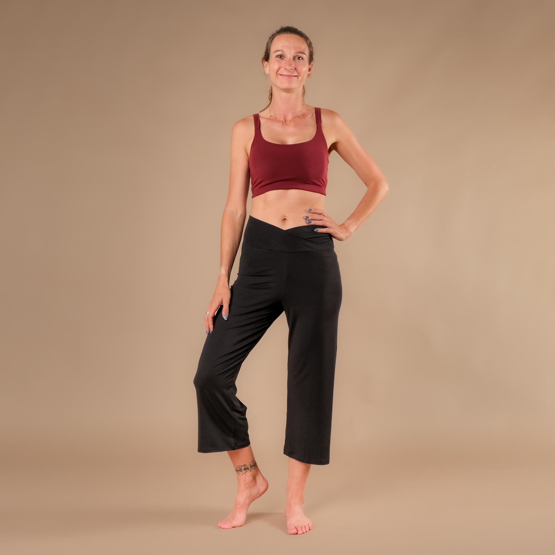 Reggiseno Yoga Stripes Comfy bordeaux