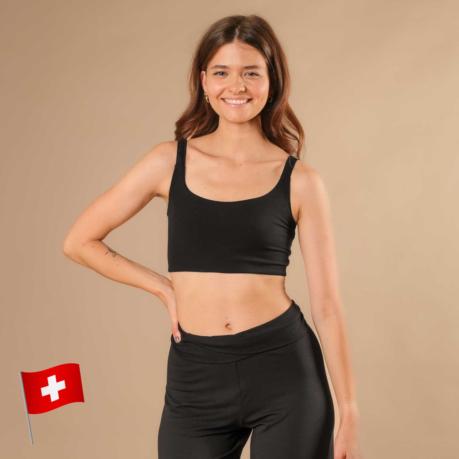 Reggiseno Yoga Stripes Comfy nero