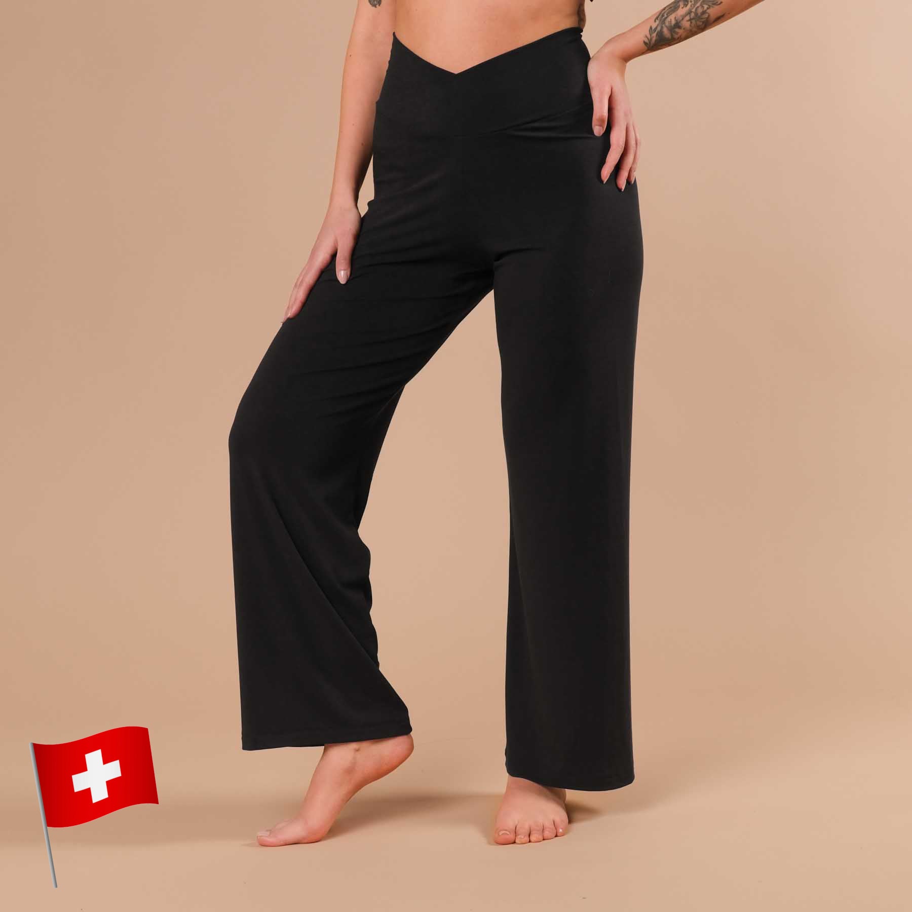 Yoga Culotte Comfy lungo nero