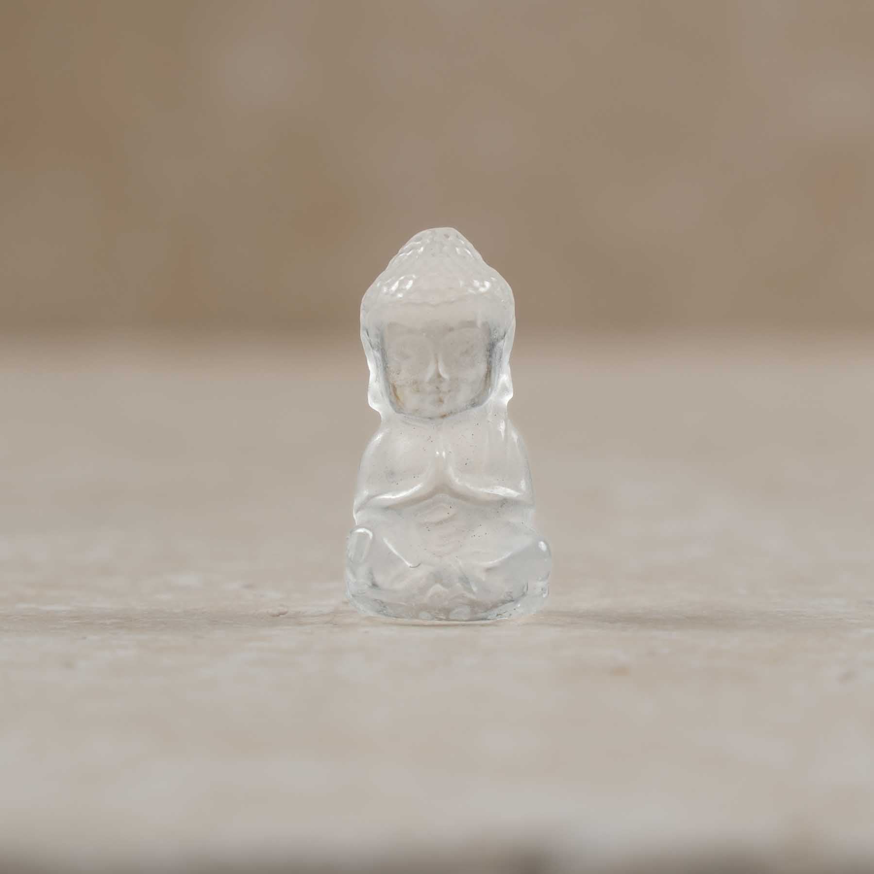 Gemma Buddha portafortuna cristallo di rocca