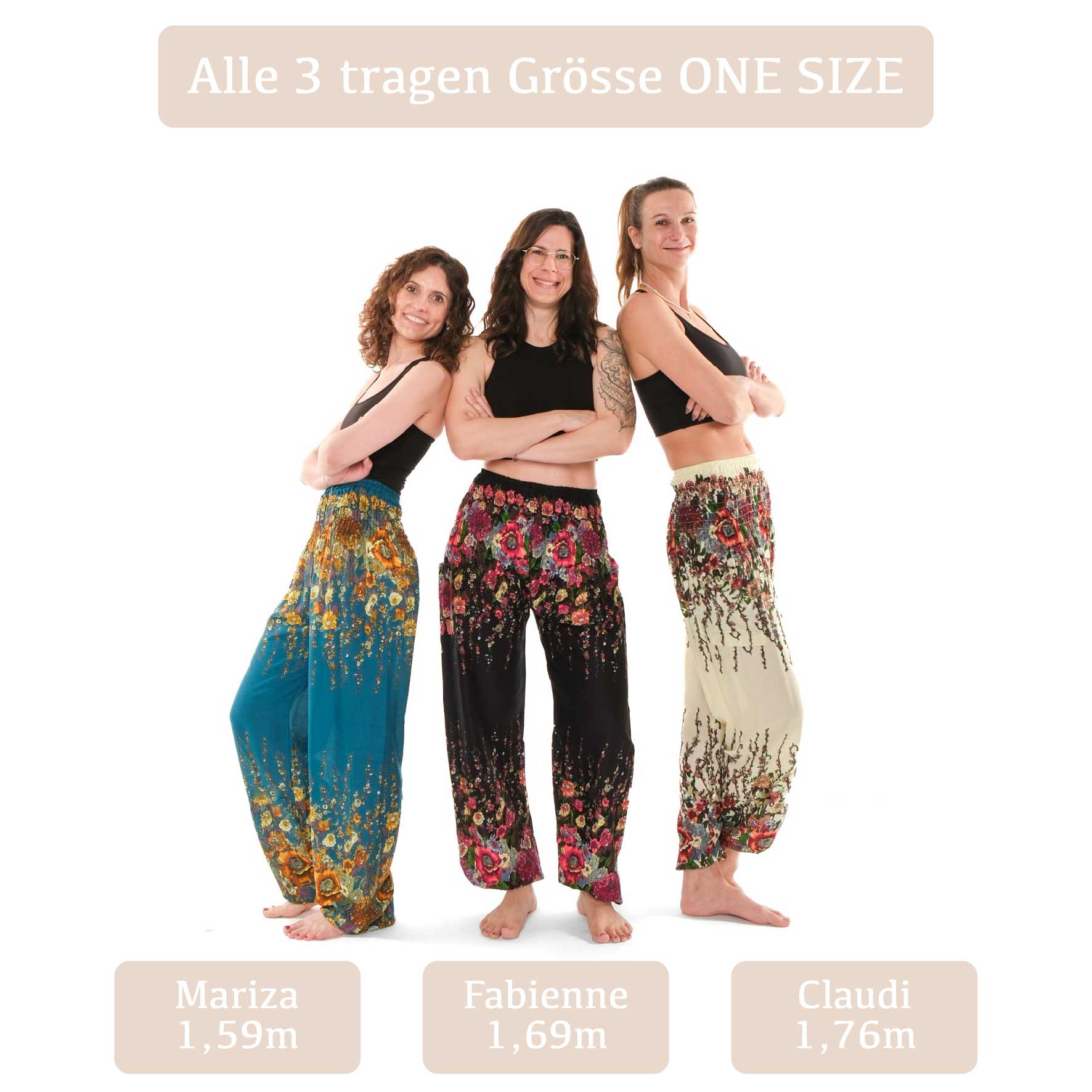 Pantaloni harem yoga a fiori