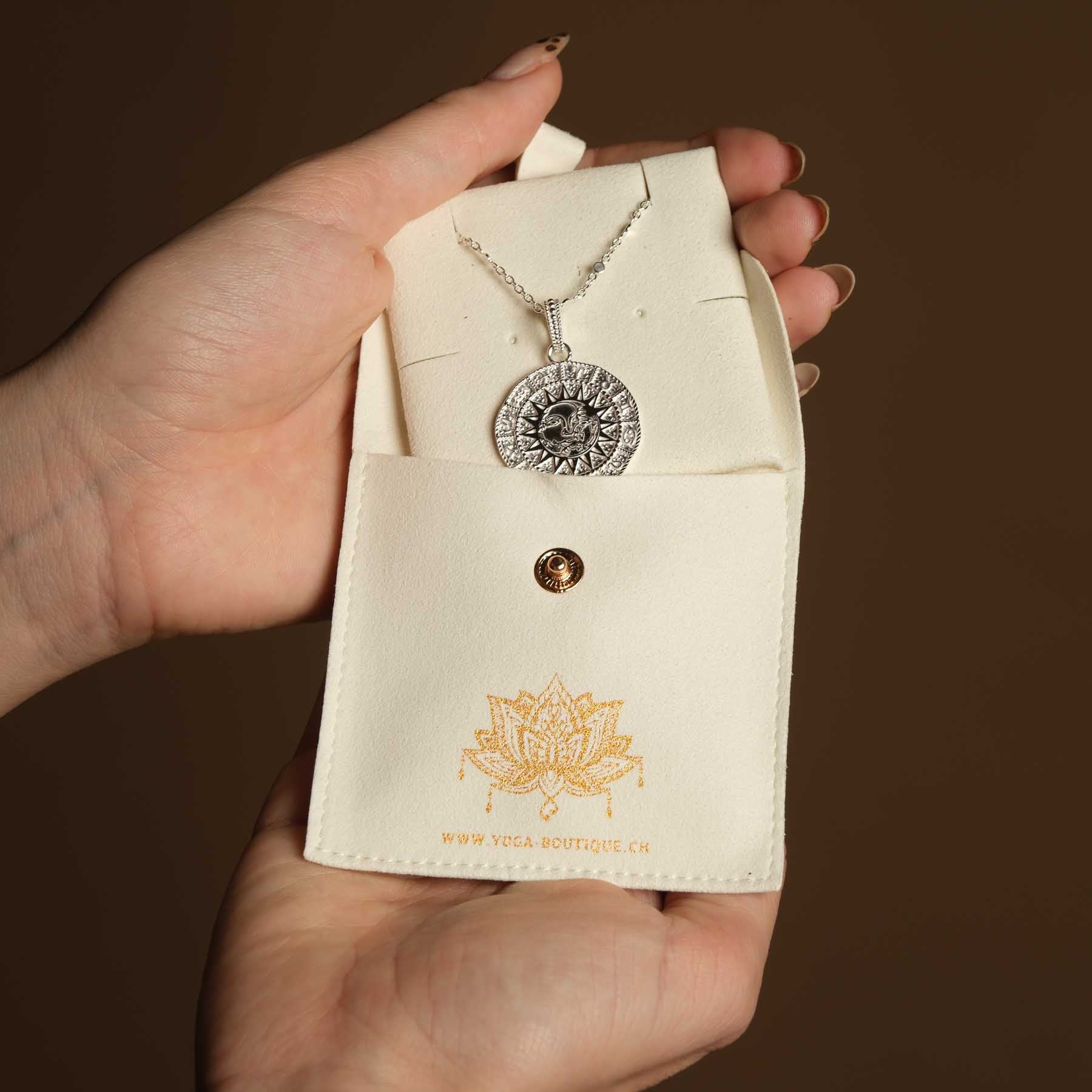 Collana Astro con i 12 segni zodiacali, sole e luna in argento