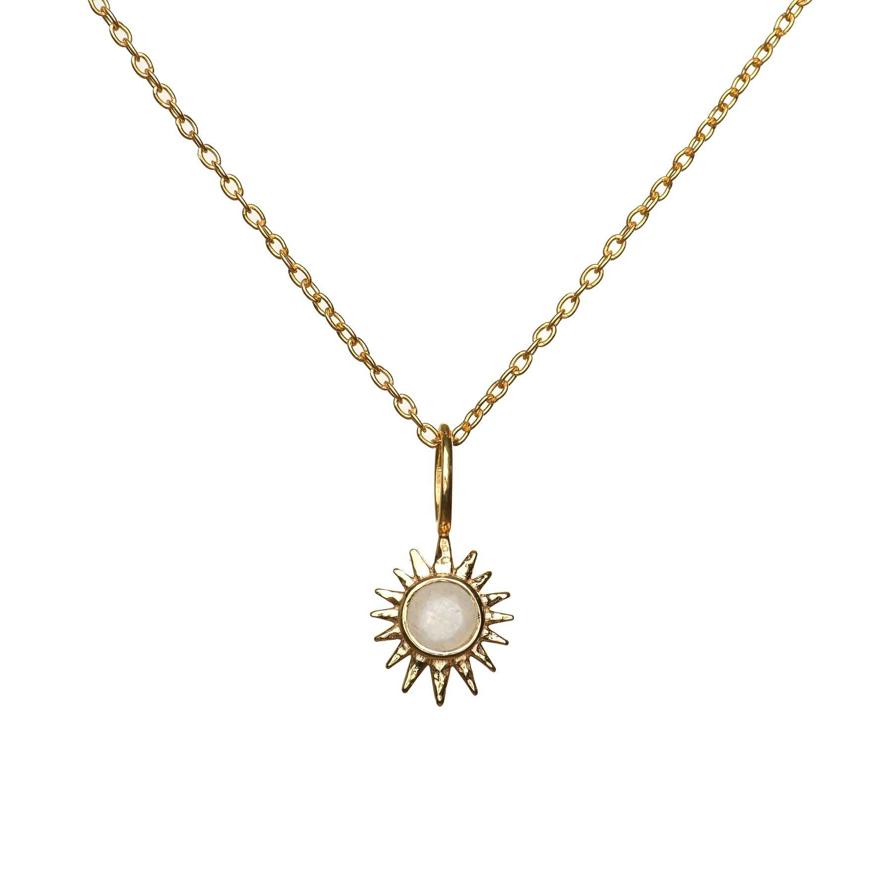 Collana North Star in oro con pietra di luna