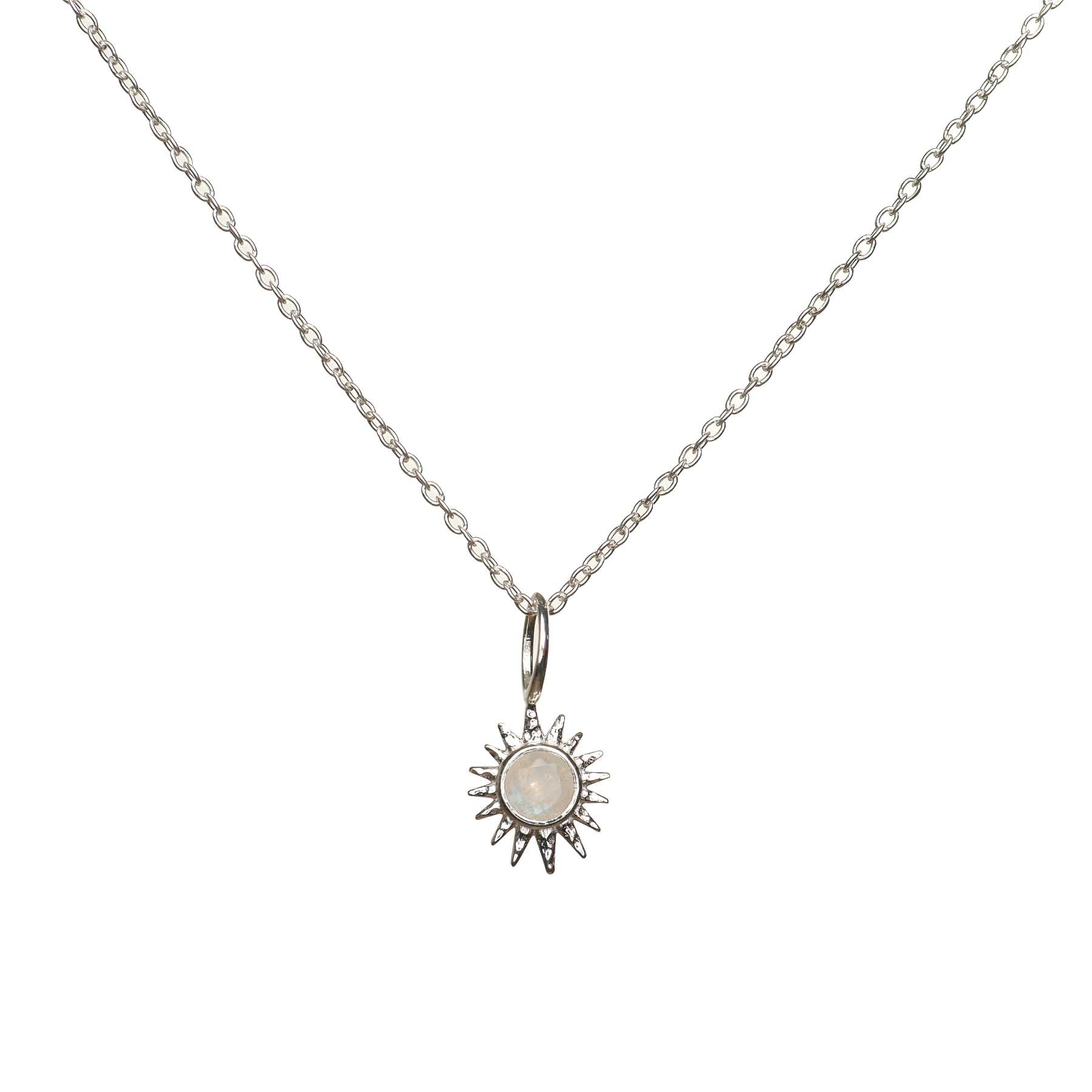 Collana stella polare in argento con pietra di luna