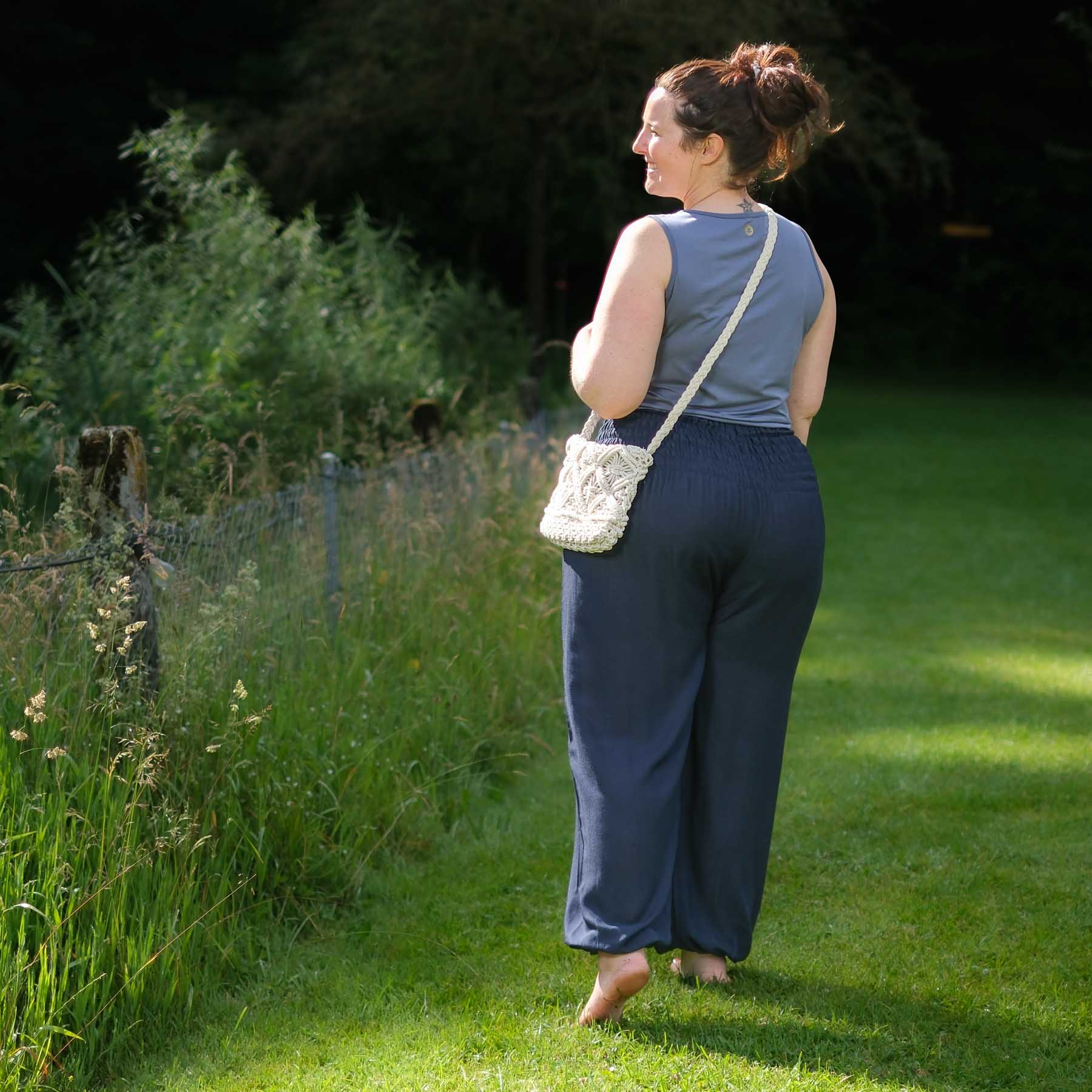 Pantaloni harem yoga uni navy