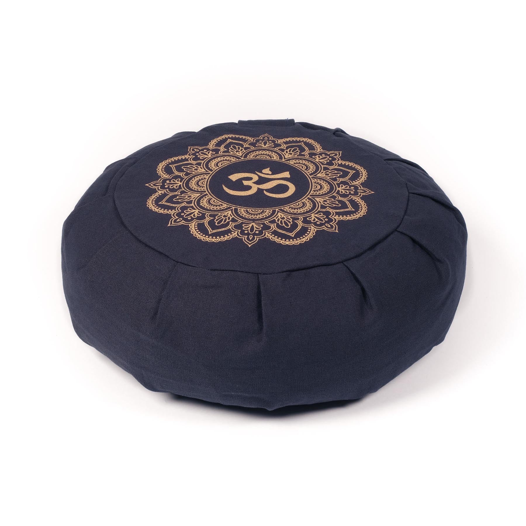 Cuscino da meditazione Zafu Mandala OM navy